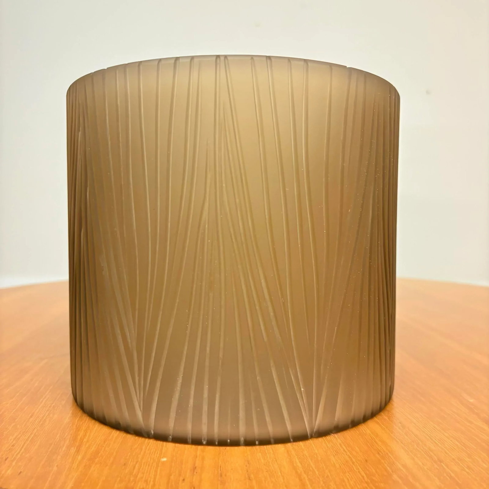 Etched Glass Modernist Ice Bucket Signed Vivarini - 7