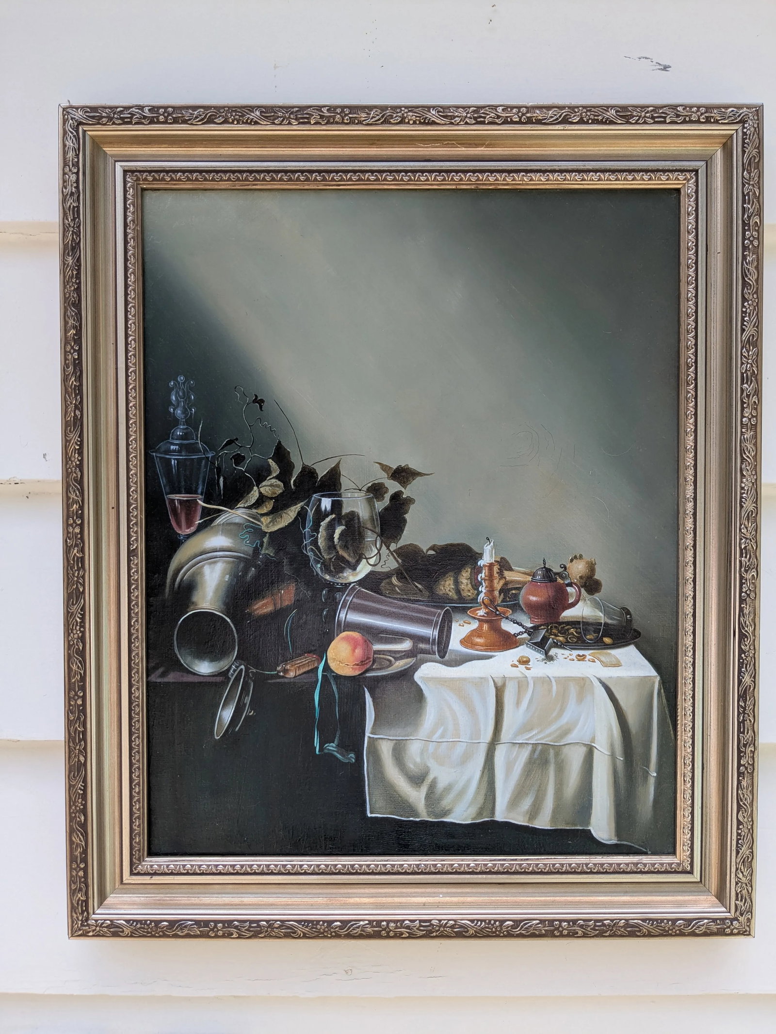 Framed Signed Still Life Oil Painting on Canvas – 20"x24" Classical Realism - 3