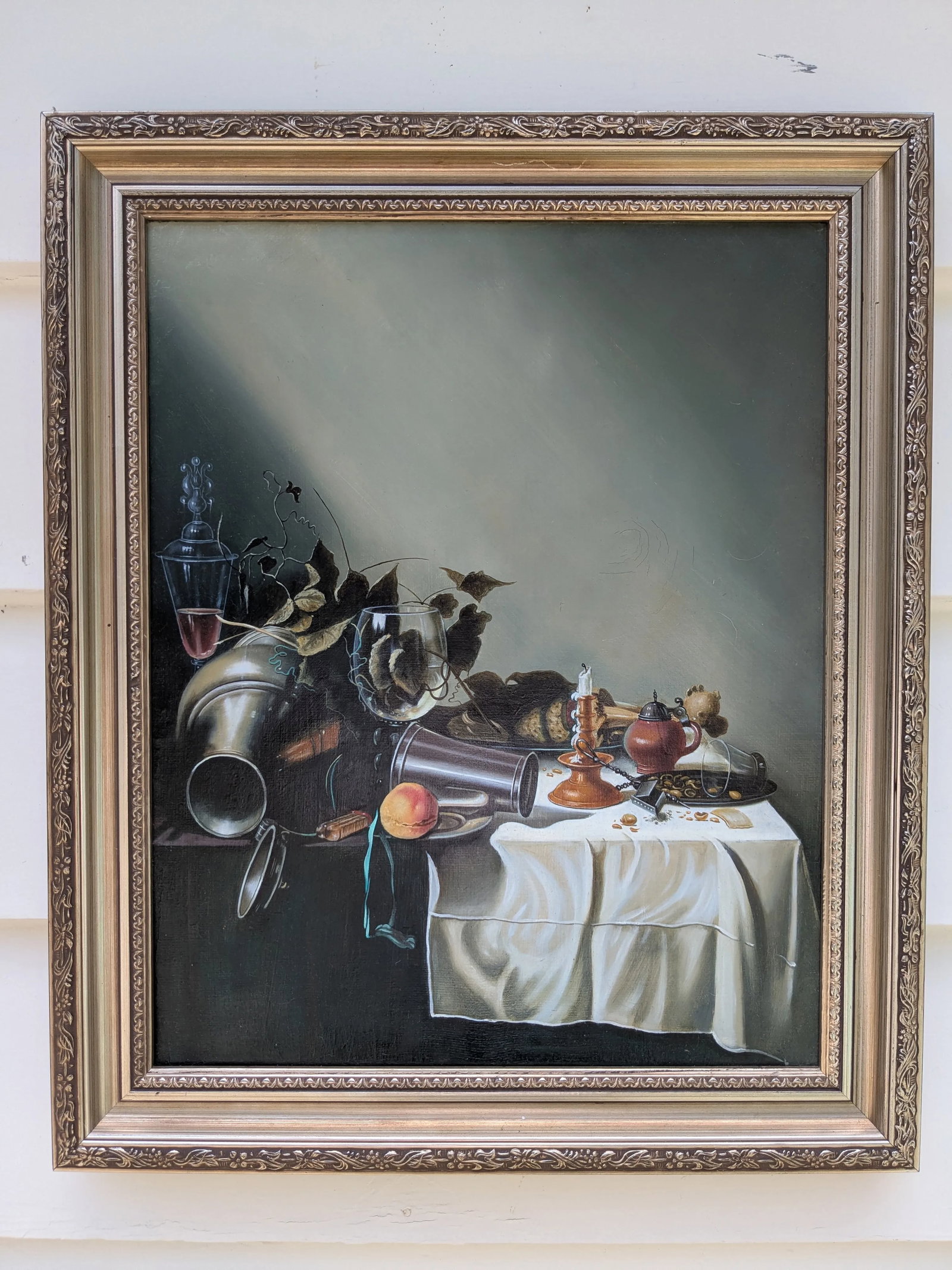 Framed Signed Still Life Oil Painting on Canvas – 20"x24" Classical Realism - 4