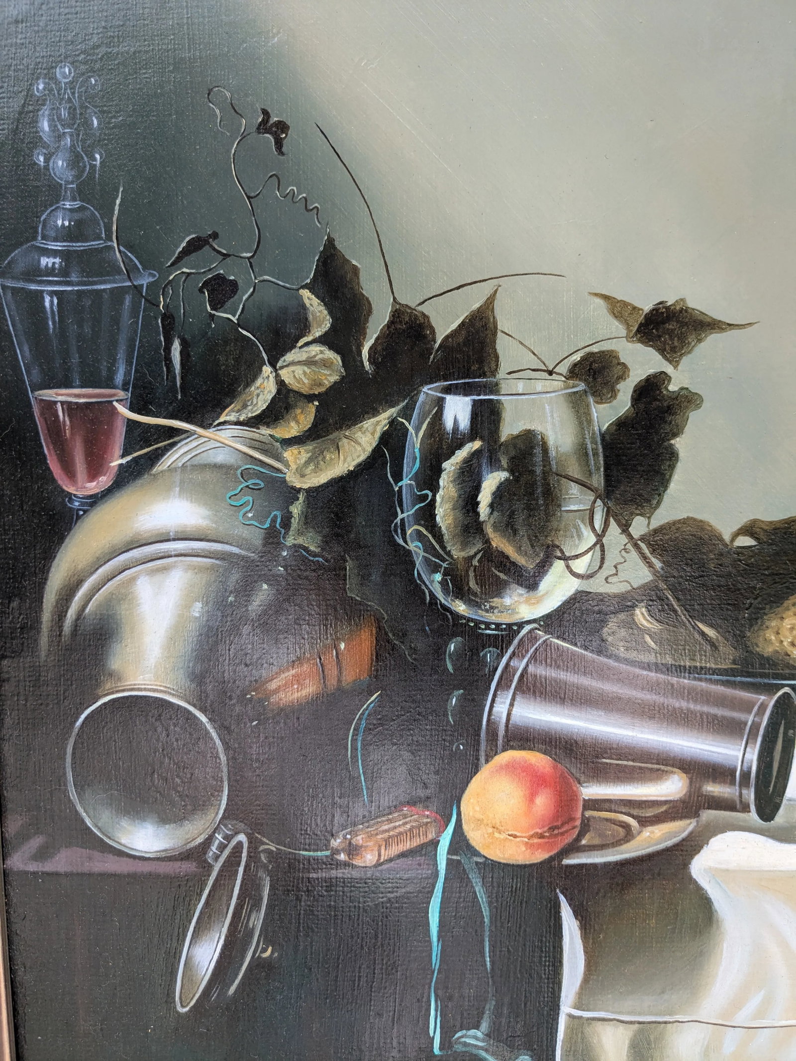 Framed Signed Still Life Oil Painting on Canvas – 20"x24" Classical Realism - 7