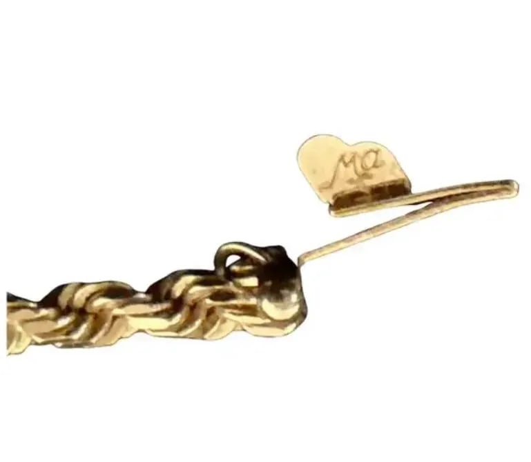 14k Gold Twisted Rope Necklace, 30 Inches - 7