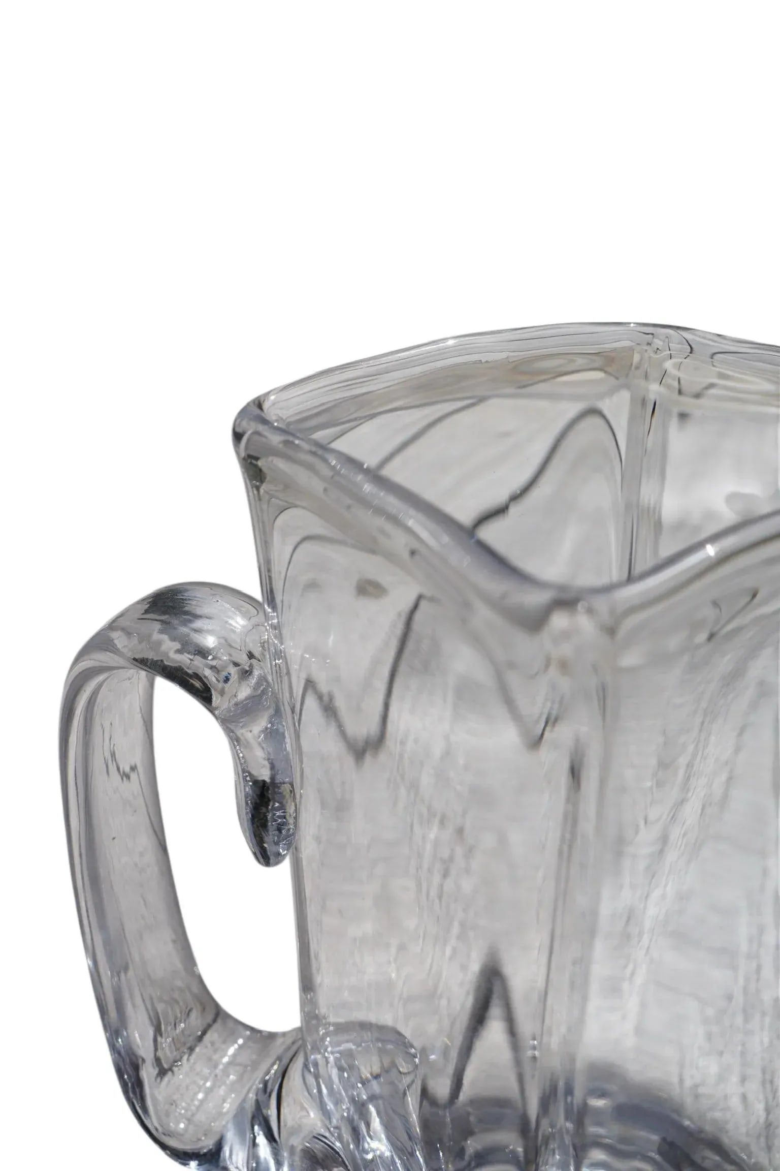 Late 20th Century Simon Pearce Woodbury Hand Blown Glass Square Pitcher - 2