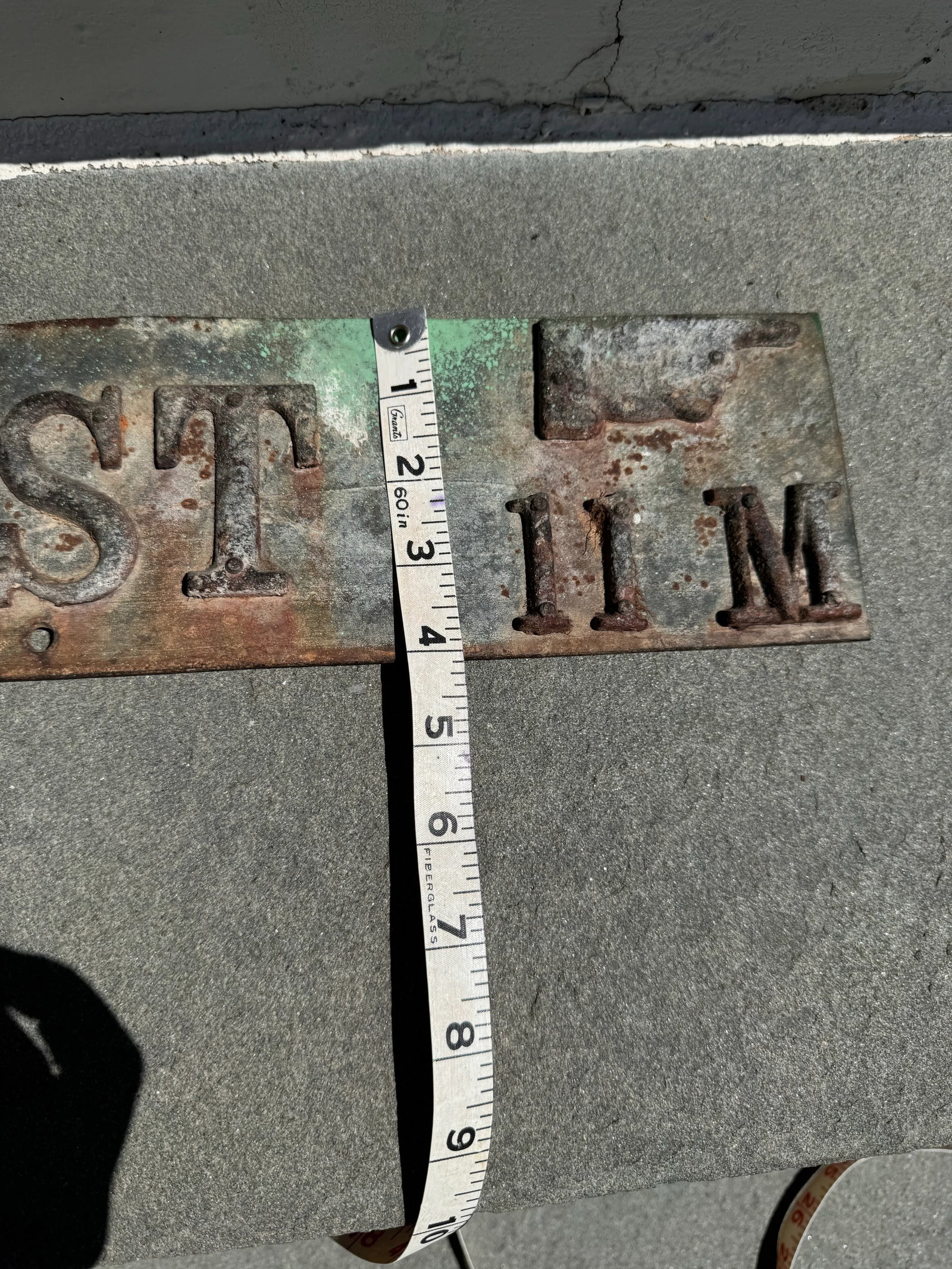 Antique Metal Road Sign to Belfast - 6