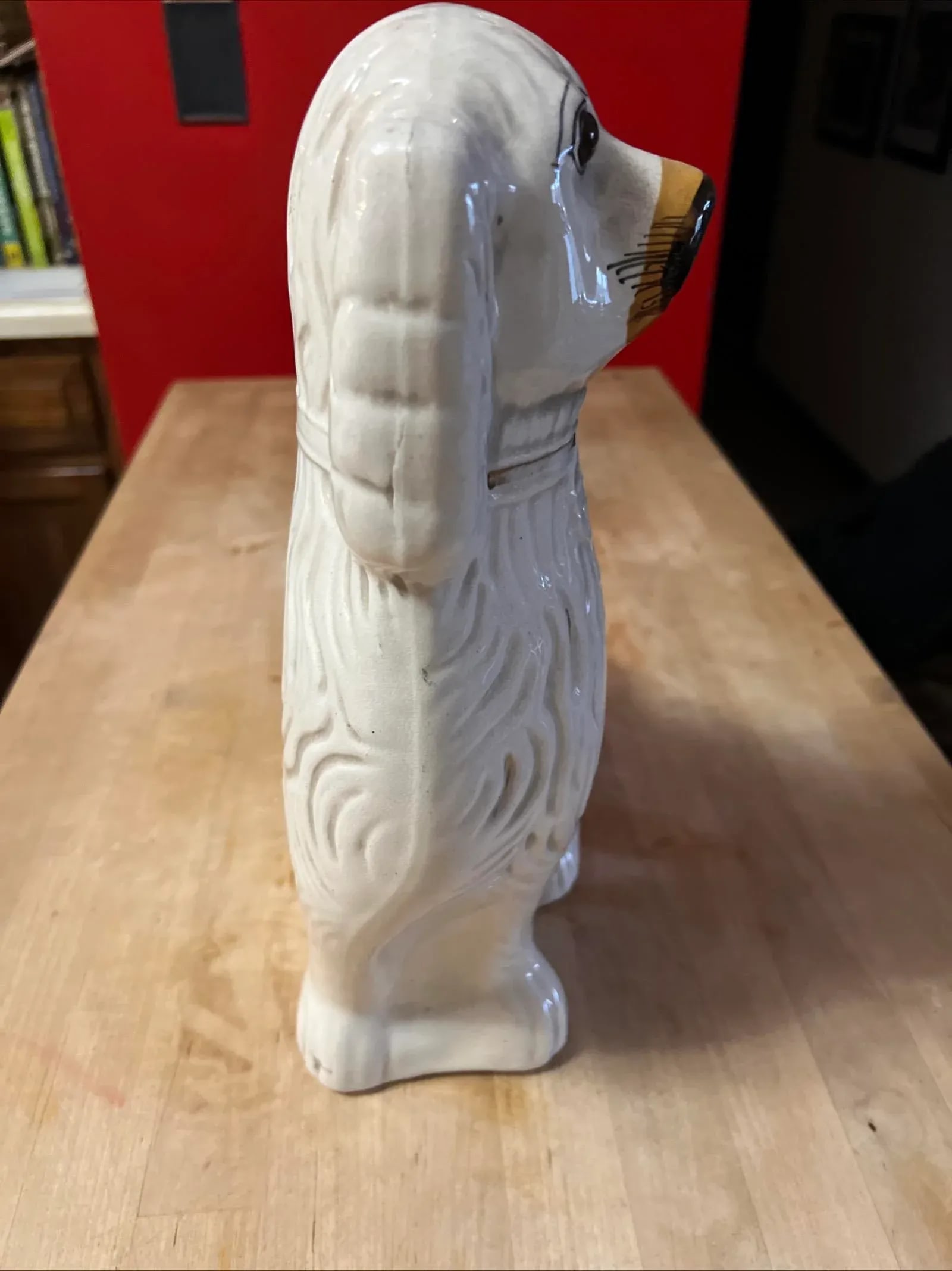 Antique Decorated Staffordshire Spaniel Dog, Circa 1860's - 11