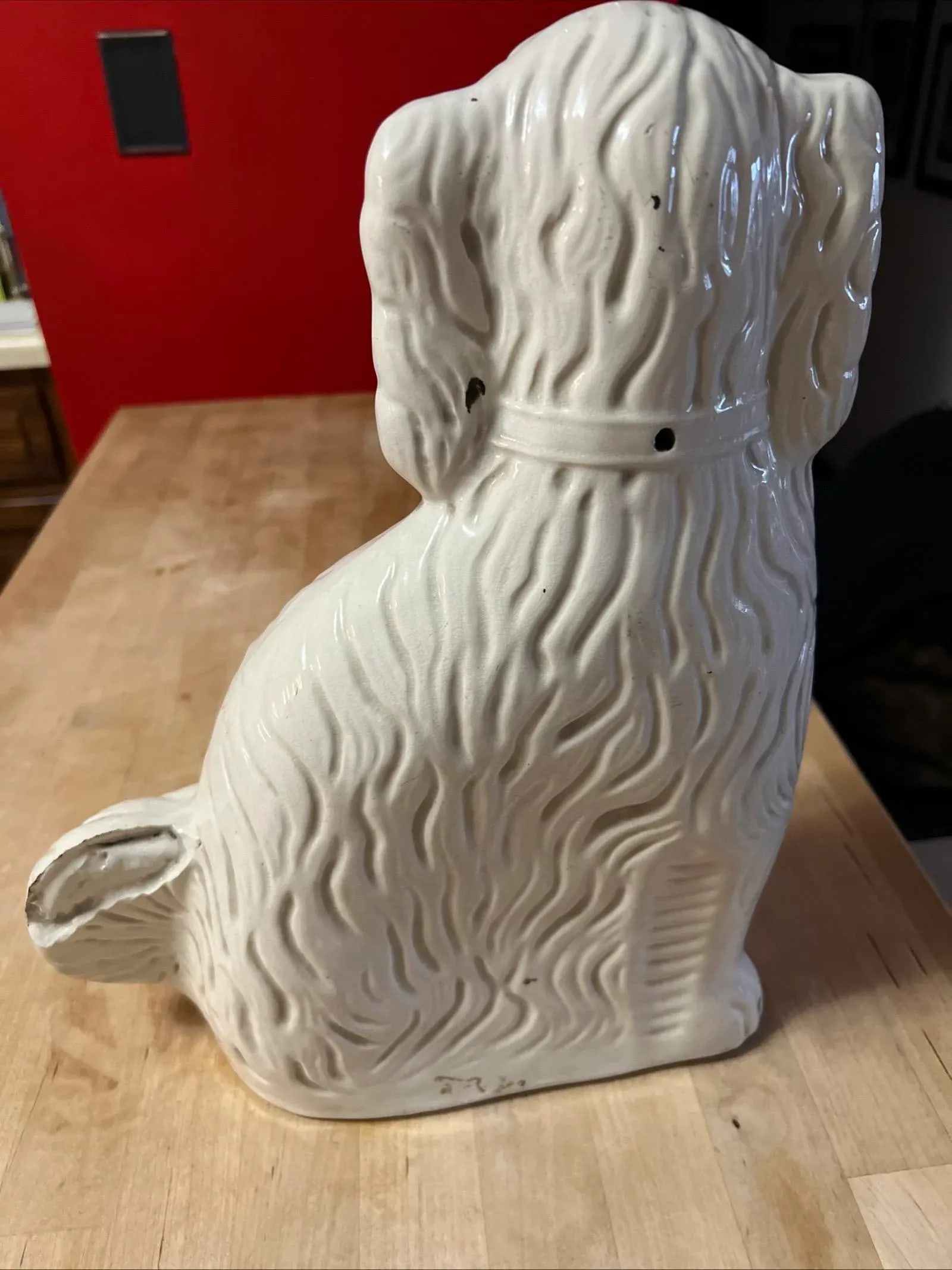 Antique Decorated Staffordshire Spaniel Dog, Circa 1860's - 8