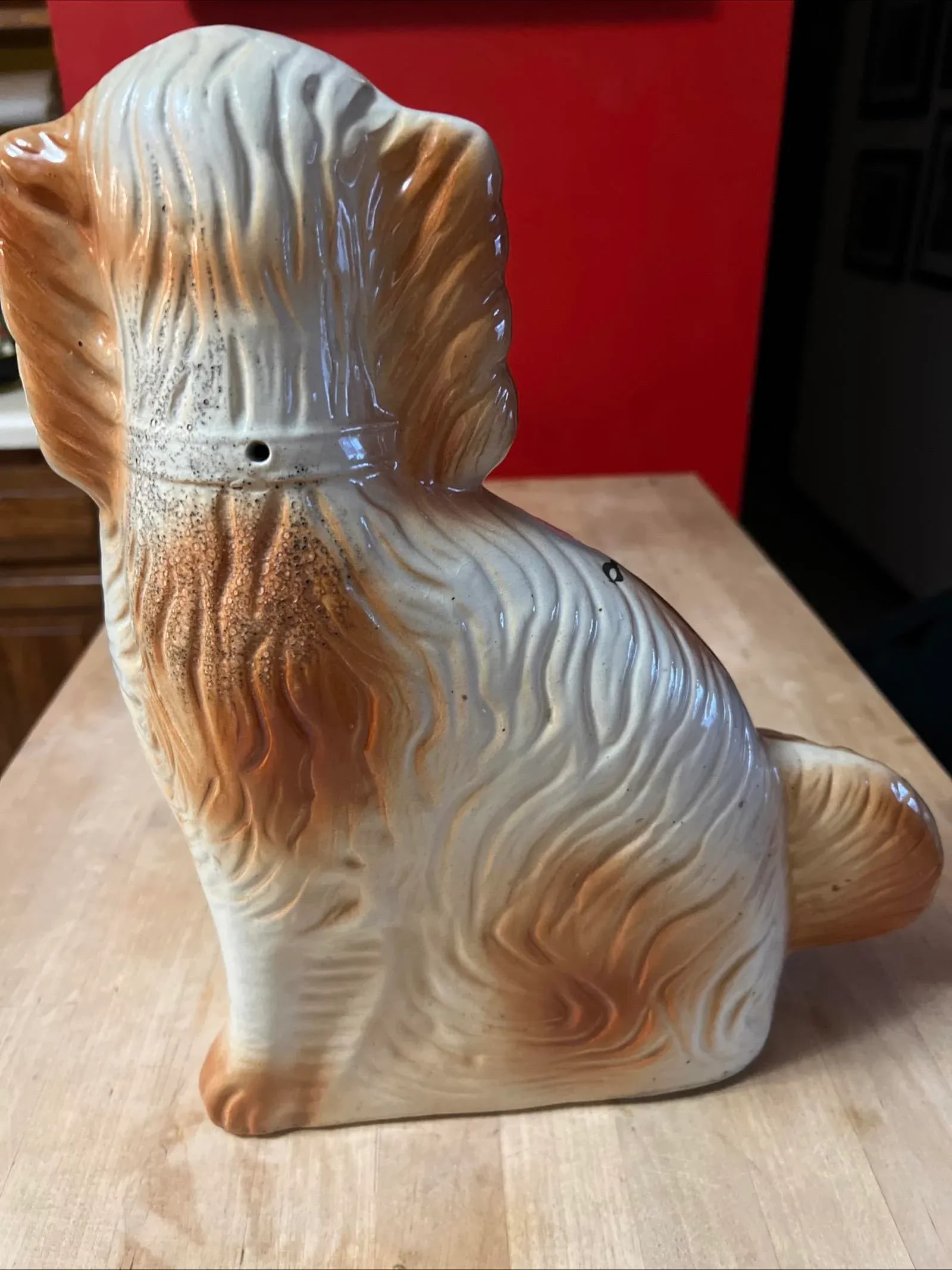 Antique Decorated Staffordshire Spaniel Dog, Circa 1860's - 7