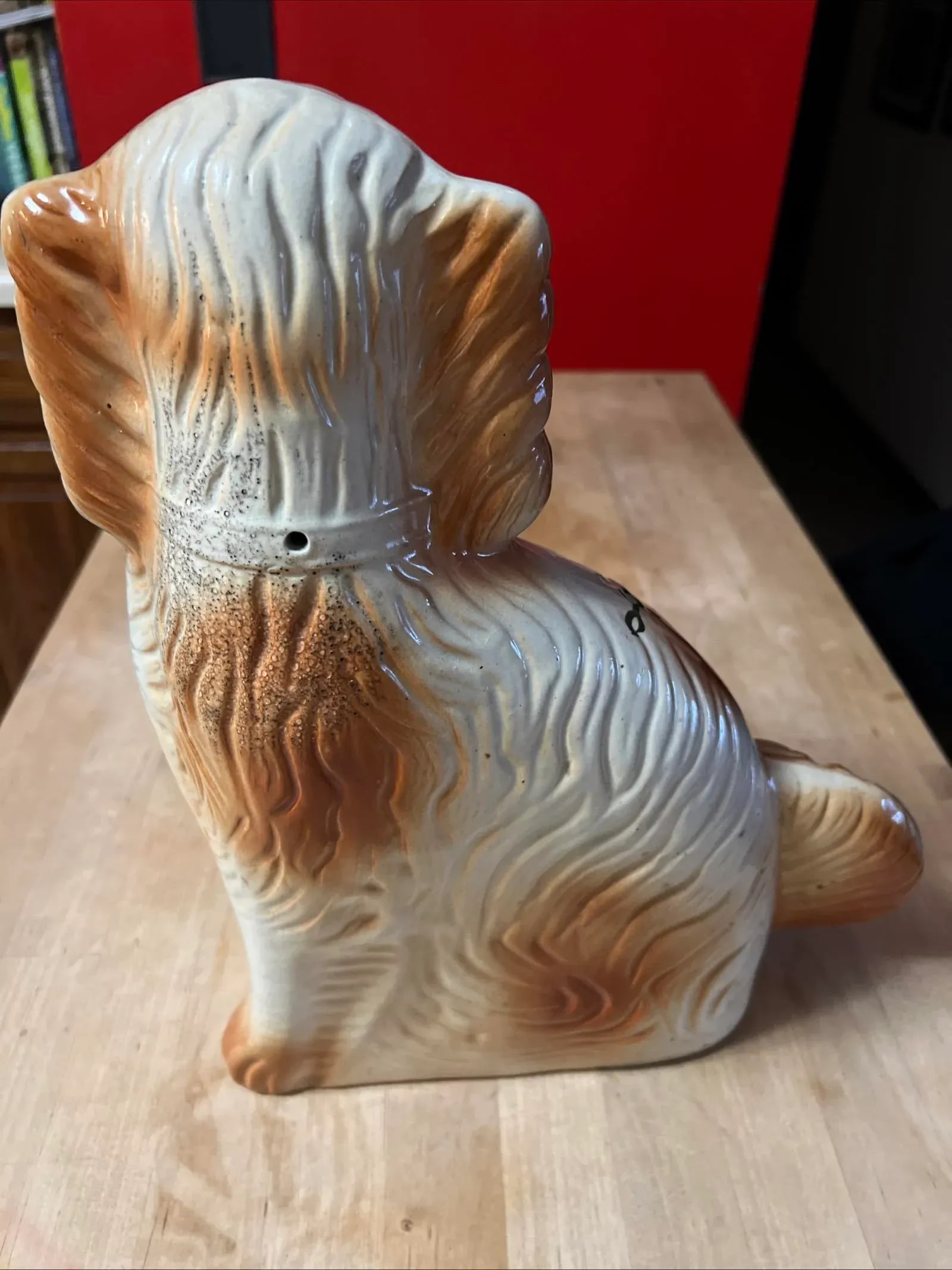 Antique Decorated Staffordshire Spaniel Dog, Circa 1860's - 8