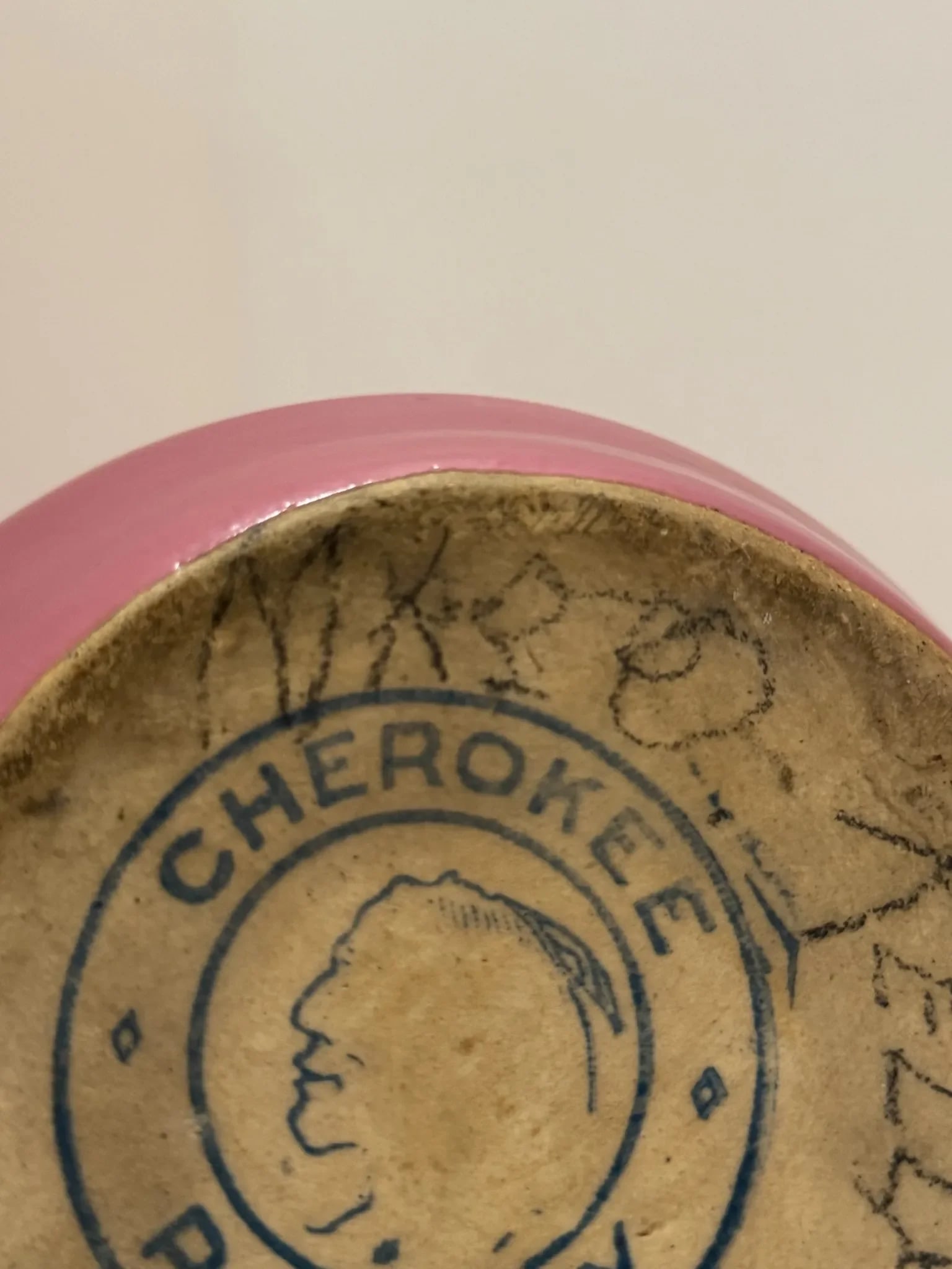 1940s Pink Cherokee Native American Pottery Vase – Signed "Kelly #988 - 5