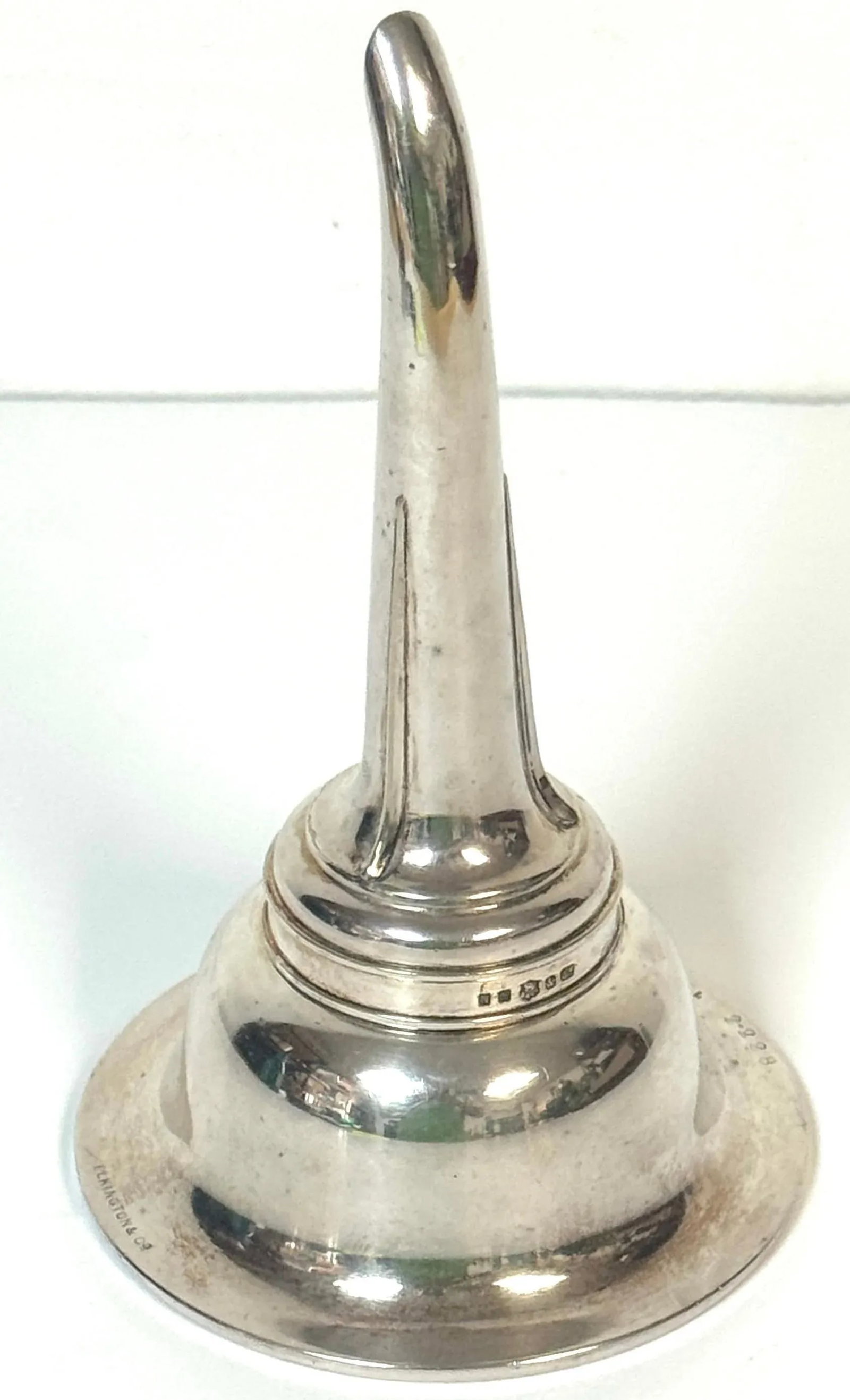 Victorian Elkington & Co. Electroplated Wine Funnel with Gilt Bowl, Dated 1853 - 6