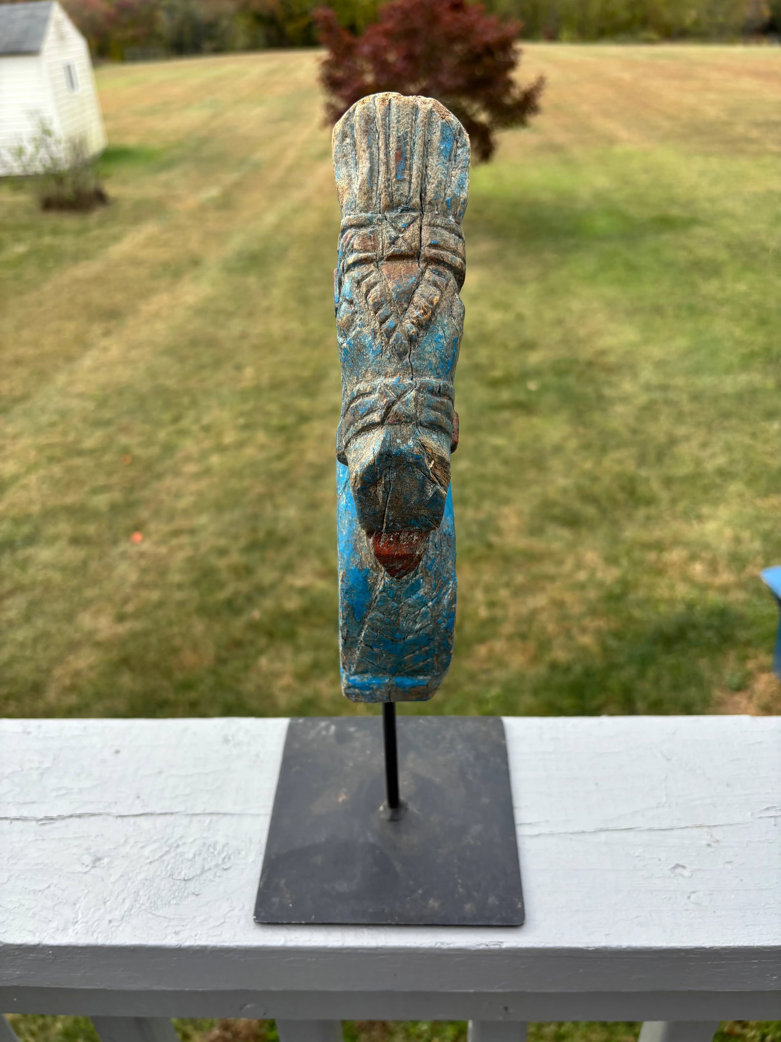 18th./19th. C. Architectural Fragment on Museum Mount - Palace Horse With Regal Tack - 3