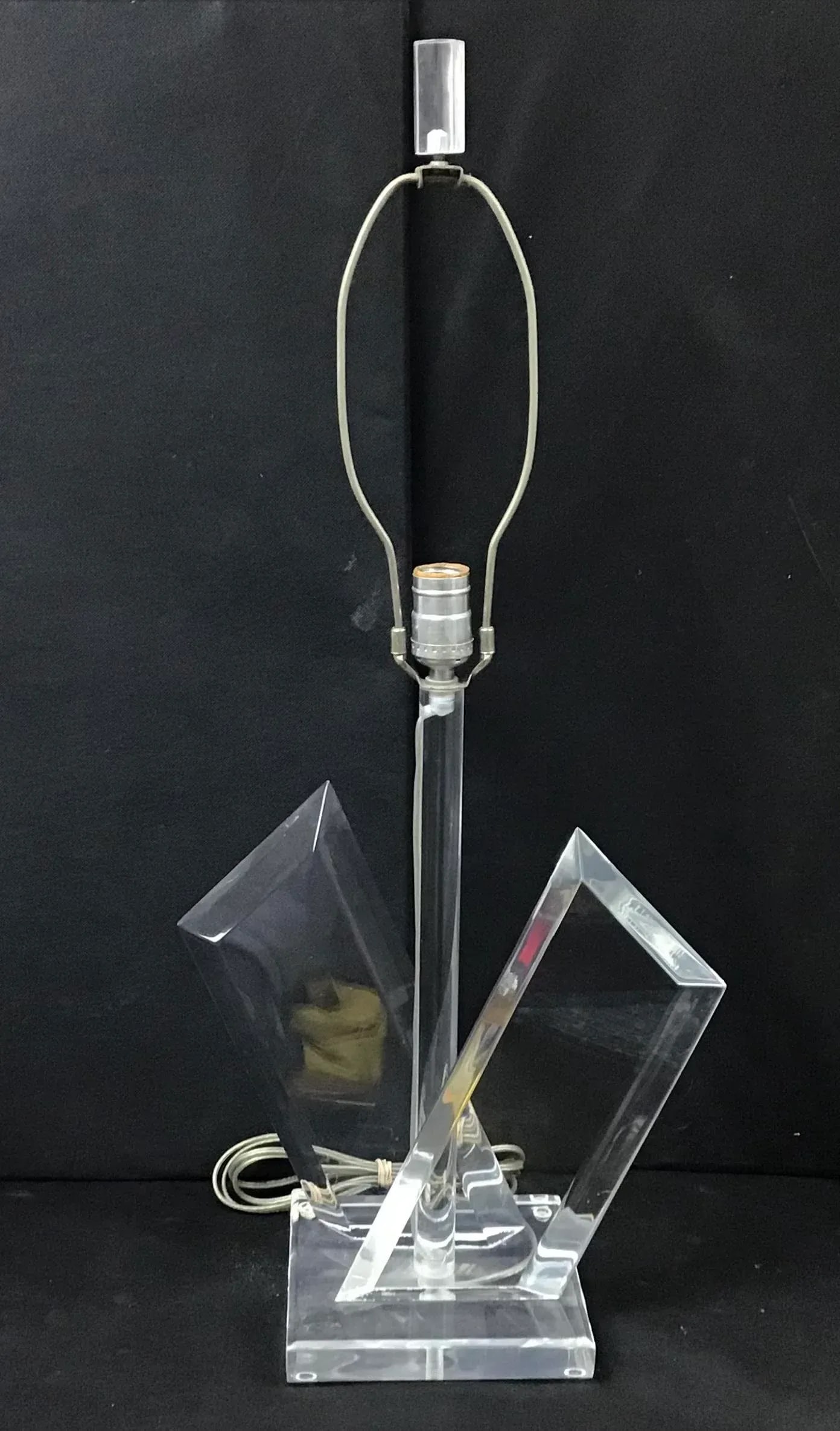 1970s Signed Van Teal Acrylic Lucite Lamp - 7