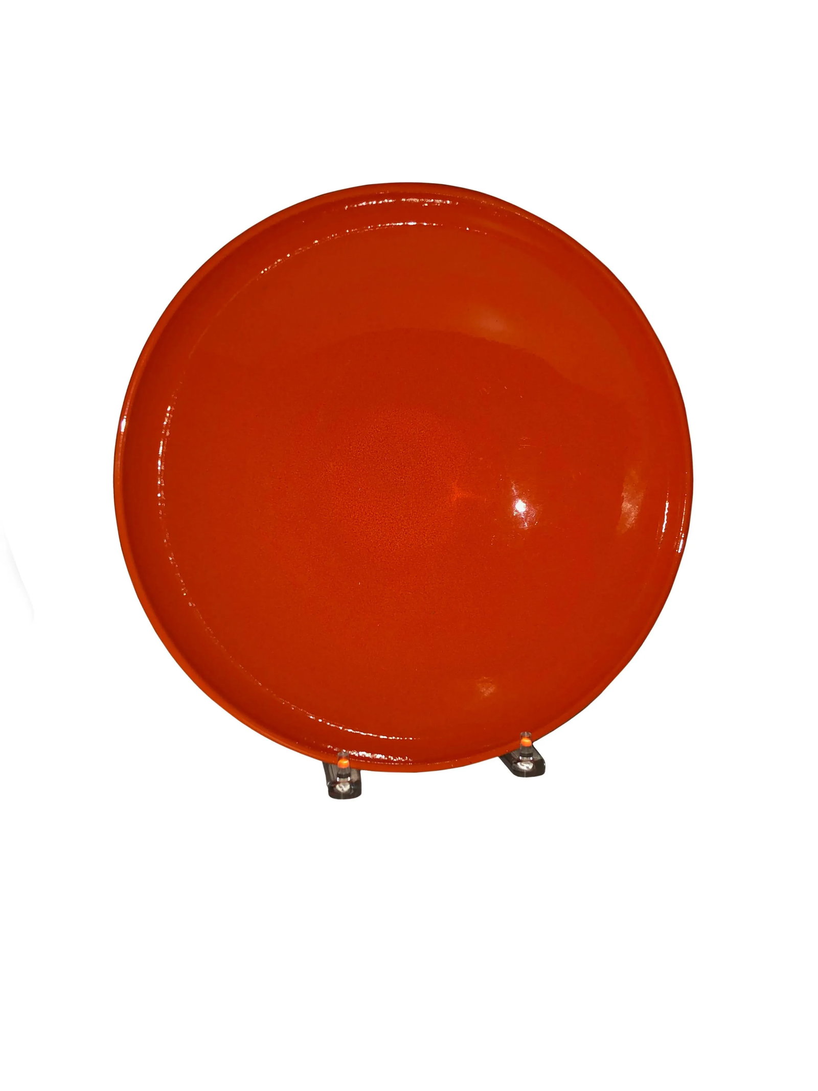Vintage West German Pottery Orange Bowl - 5