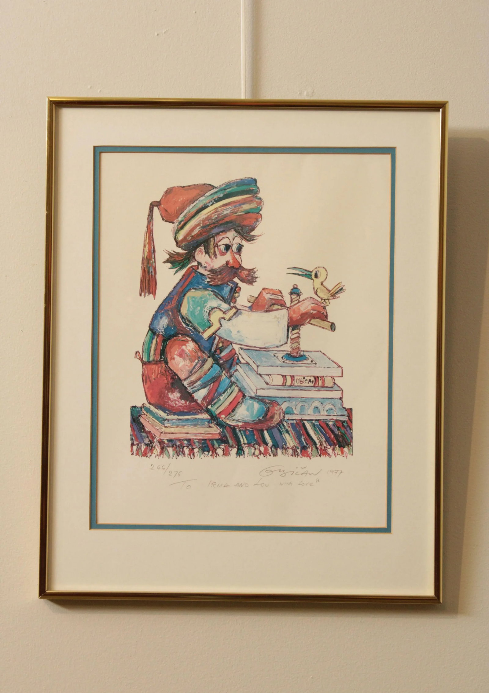 Jovan Obican Penal Signed Framed Lithograph - 2