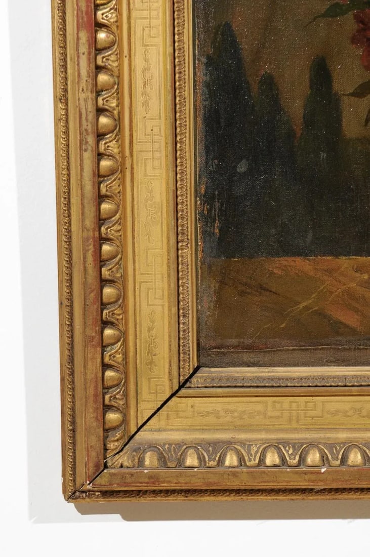18th Century French Floral Still Life Oil Painting, Framed - 7