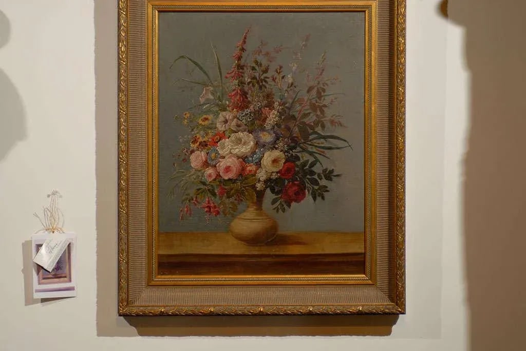 Italian Rococo 1770s Framed Still-Life Painting Depicting a Bouquet of Flowers - 4