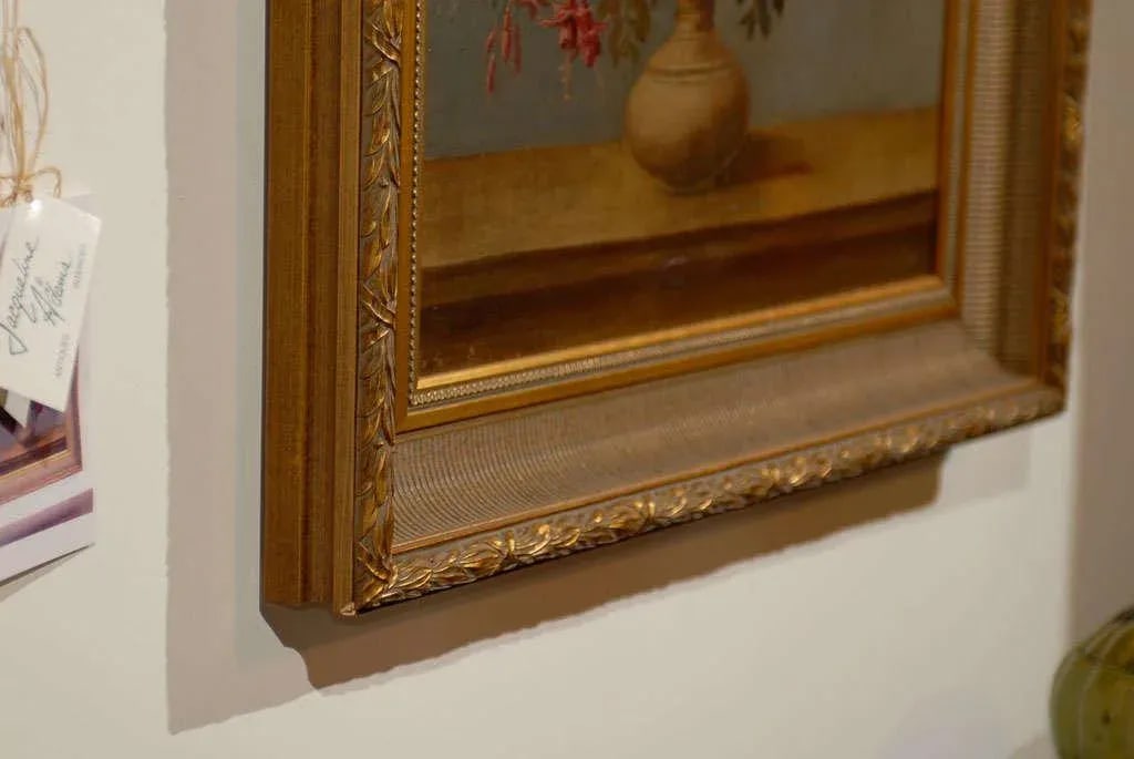 Italian Rococo 1770s Framed Still-Life Painting Depicting a Bouquet of Flowers - 7