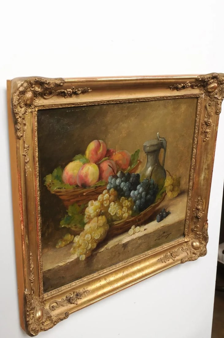 Mid 19th Century Italian Fruit Still Life Oil Painting, Framed - 3