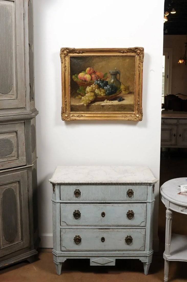 Mid 19th Century Italian Fruit Still Life Oil Painting, Framed - 5