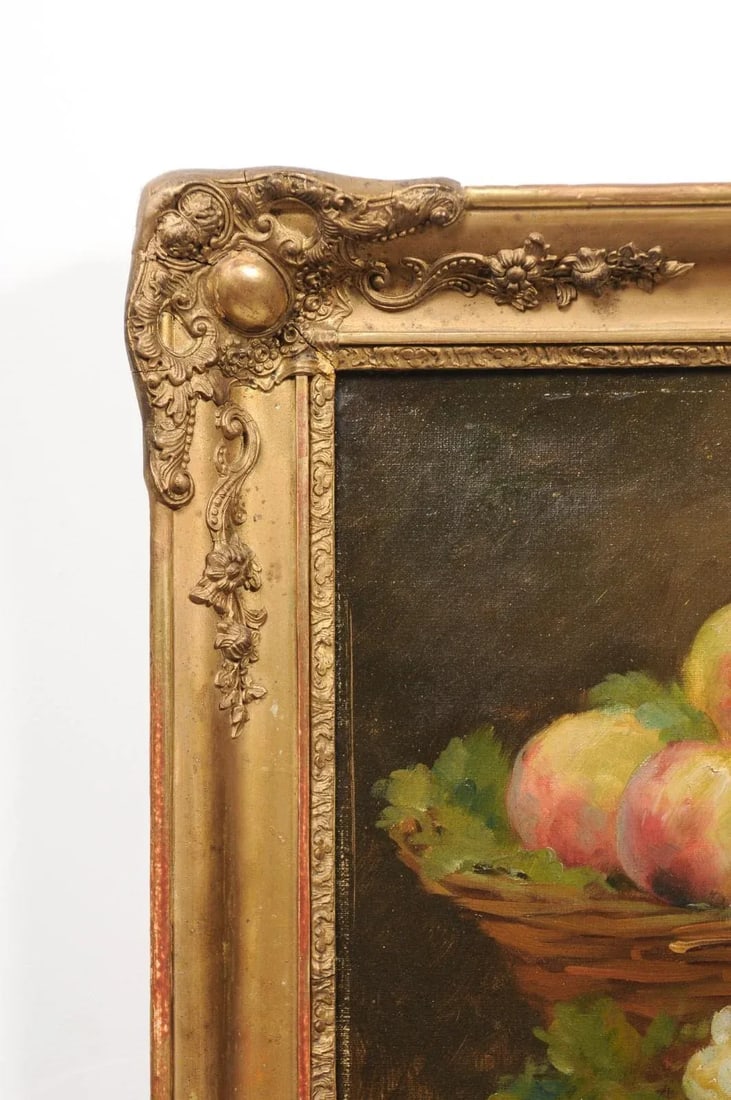 Mid 19th Century Italian Fruit Still Life Oil Painting, Framed - 6