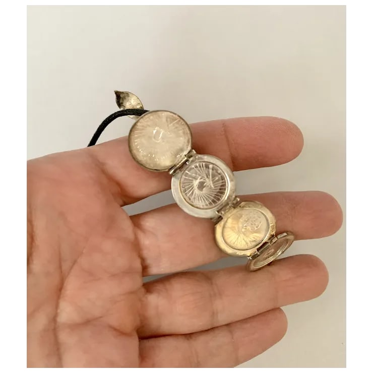 1980s Sterling Sphere Locket - 5