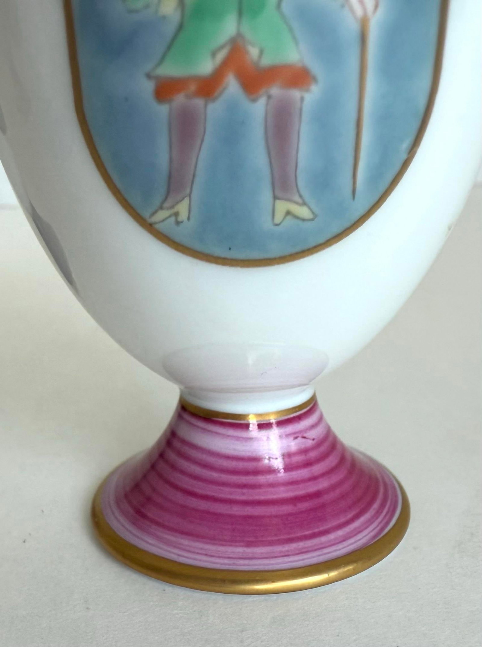 Set of 5 Vintage Fukagawa Porcelain Arita Pedestal Cups – Wine, Sake or Egg Cups - 7