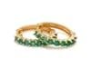 1.10 cts Natural Zambian emerald earrings in 14k gold - 2