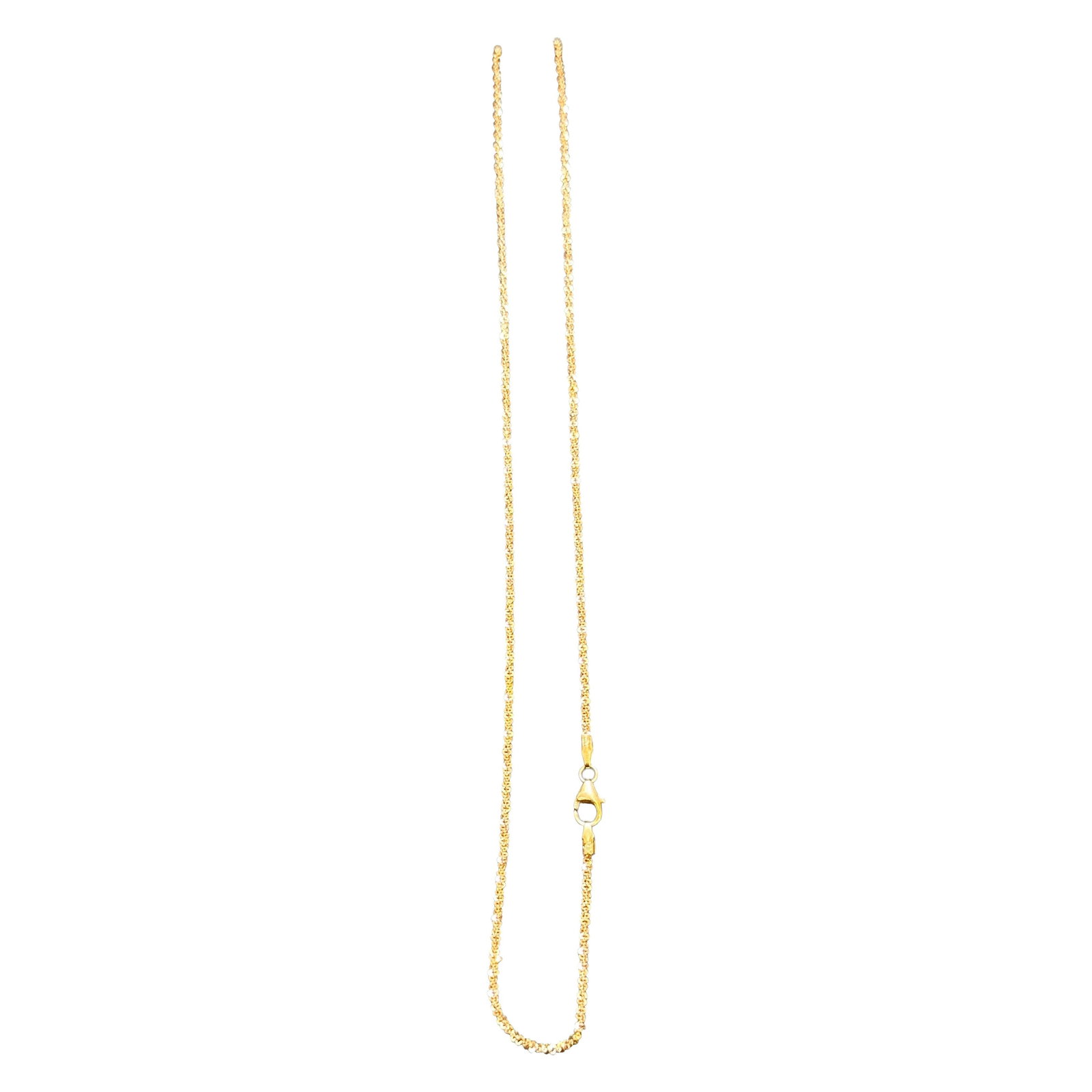 14k Gold Fancy Diamond Cut Italian Rose Gold Chain, 18" Long - 7