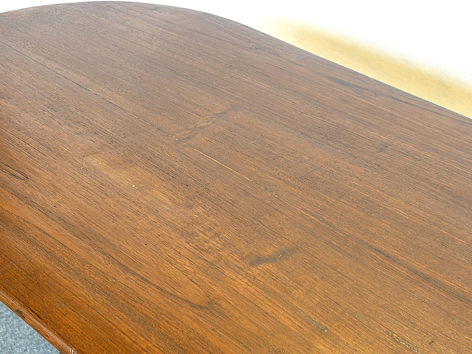 Antique Hand Made Campaign Style Oval Wood Table - 10