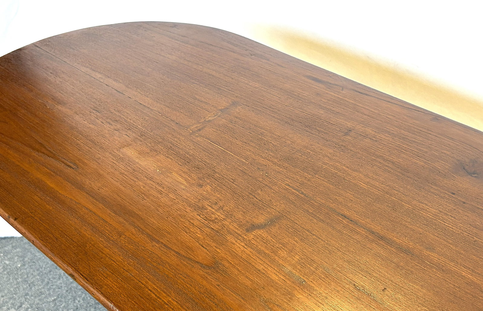 Antique Hand Made Campaign Style Oval Wood Table - 12