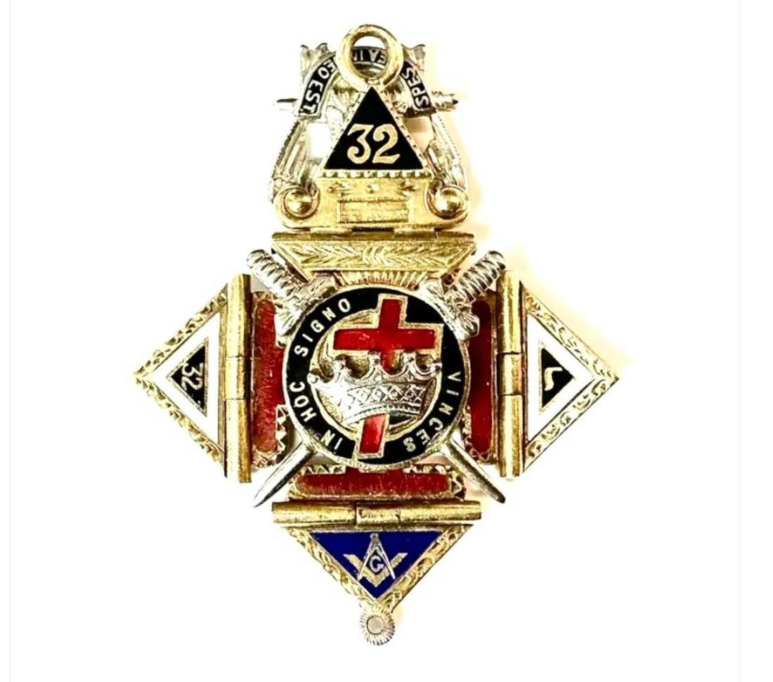 Vintage Masonic Knights Templar Fob Pendant - 5