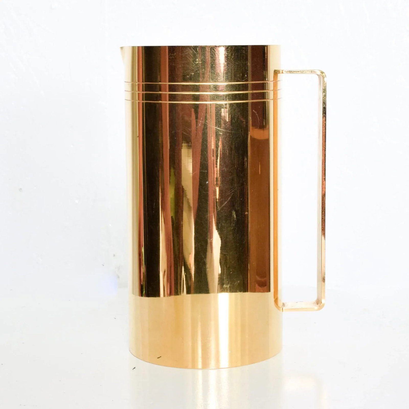 1960s Tommi Parzinger Pitcher 24k Gold Dorlyn Silversmiths - 13
