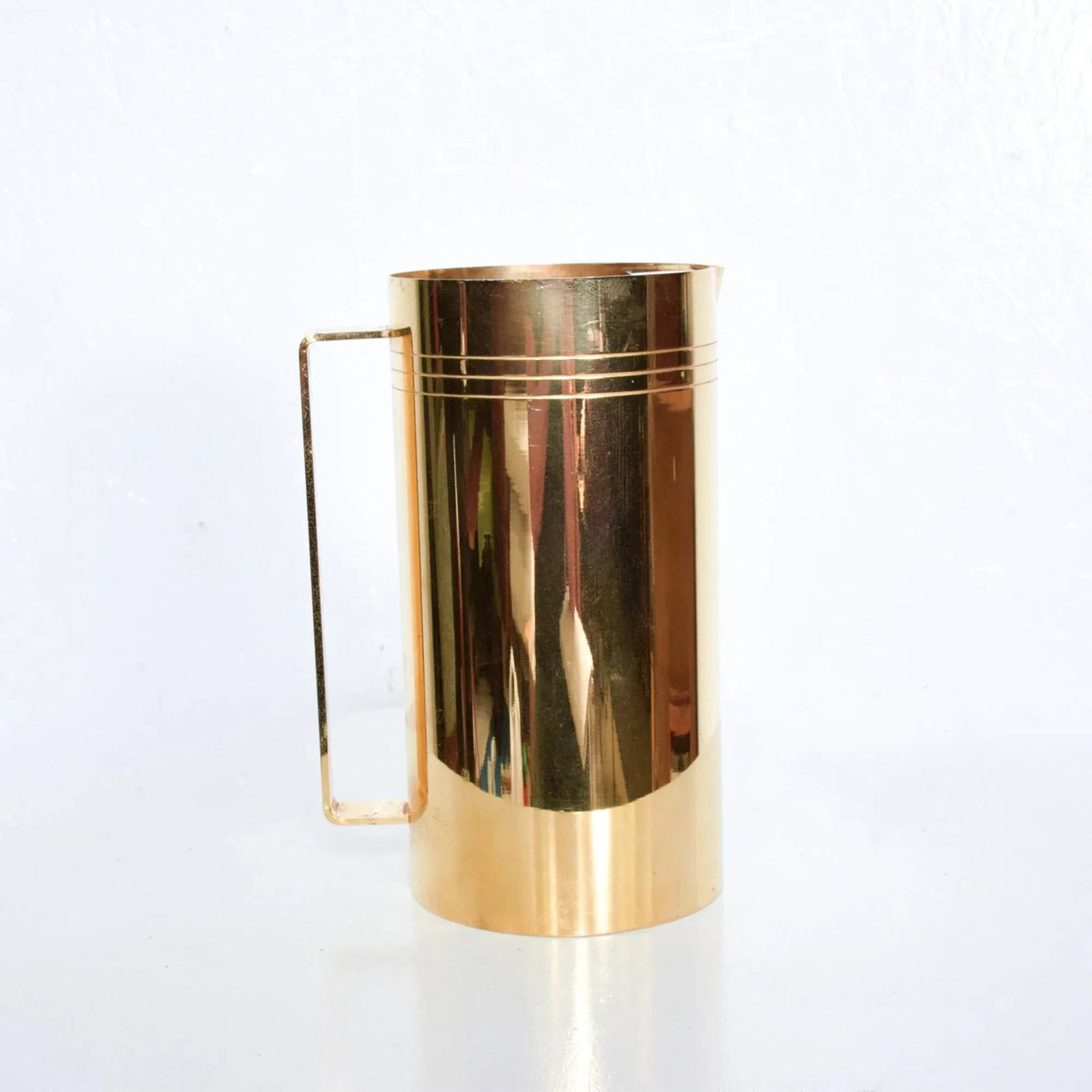 1960s Tommi Parzinger Pitcher 24k Gold Dorlyn Silversmiths - 3