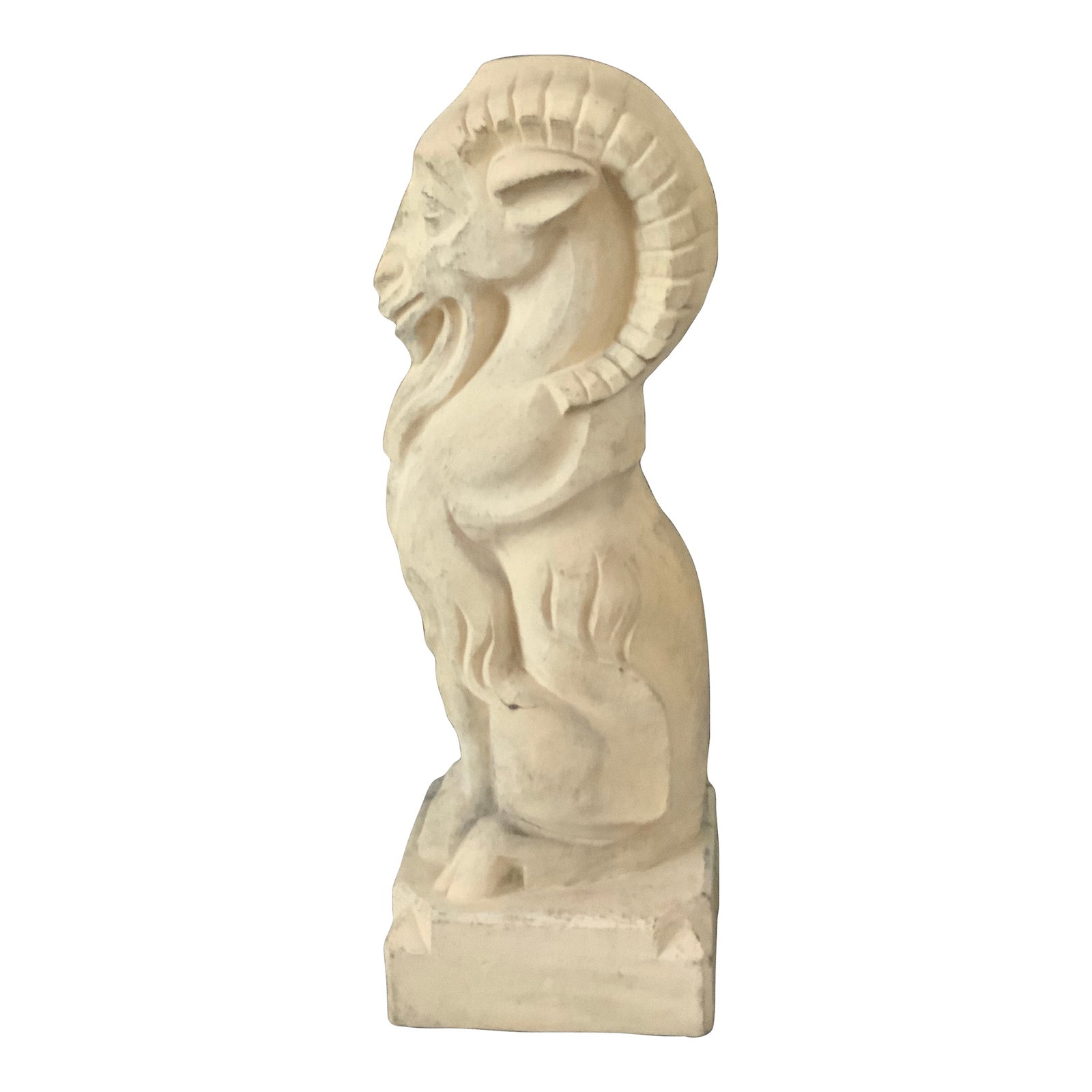 Early 20th Century Royal Daulton Stoneware Garden Figure of a Goat. (1 of 9)