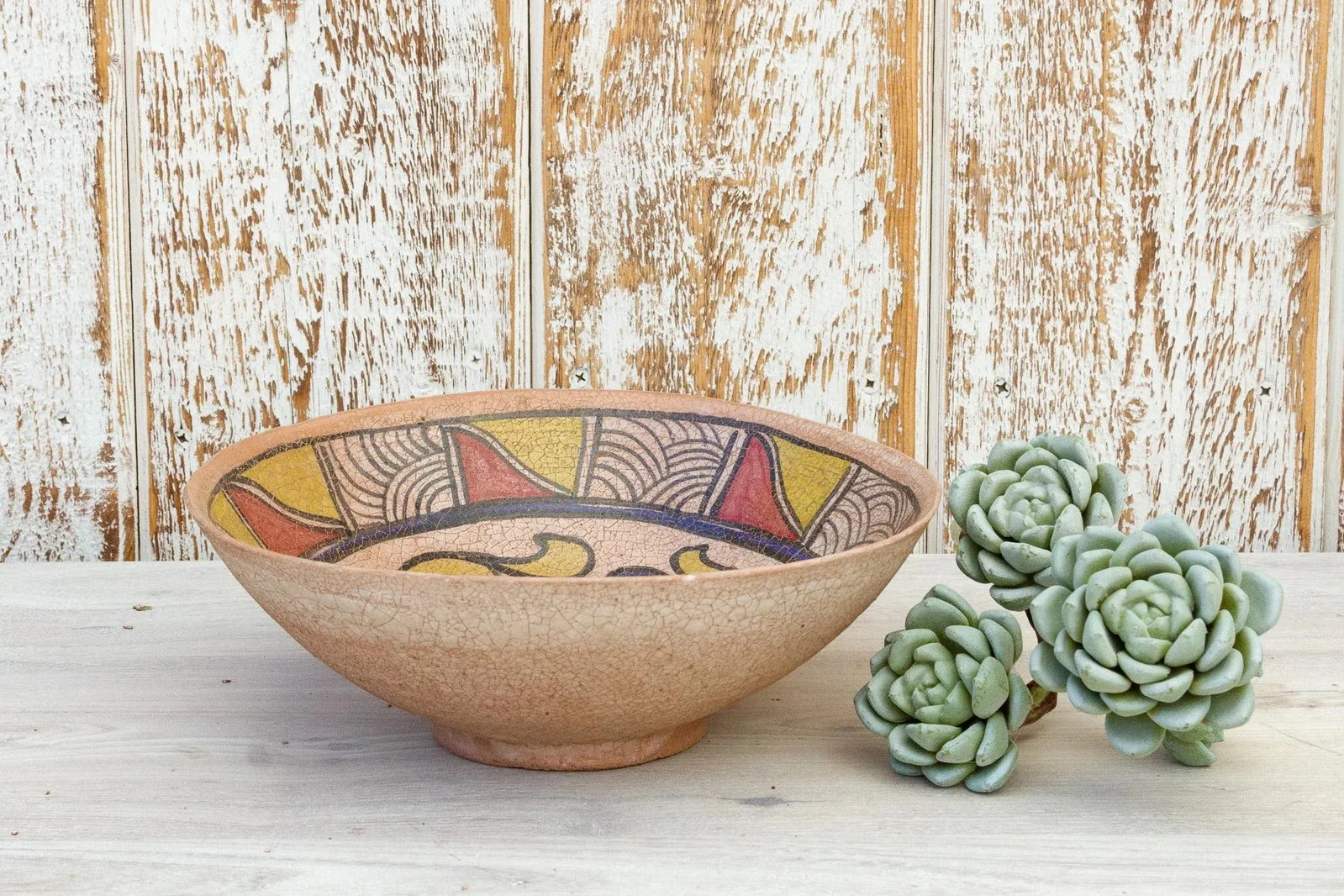 Antique Nishapur Islamic Pottery Painted Bowl - 2