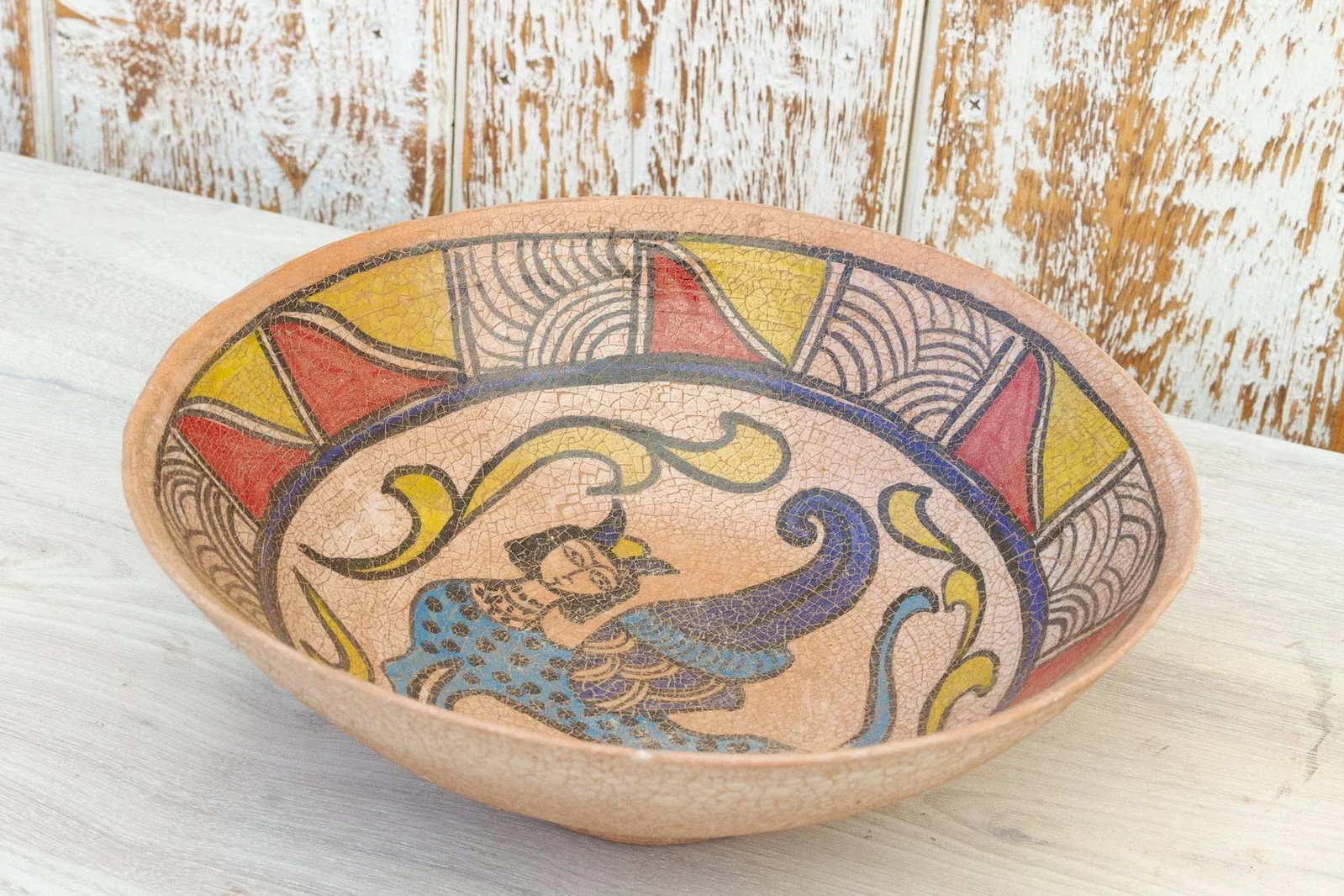 Antique Nishapur Islamic Pottery Painted Bowl - 3