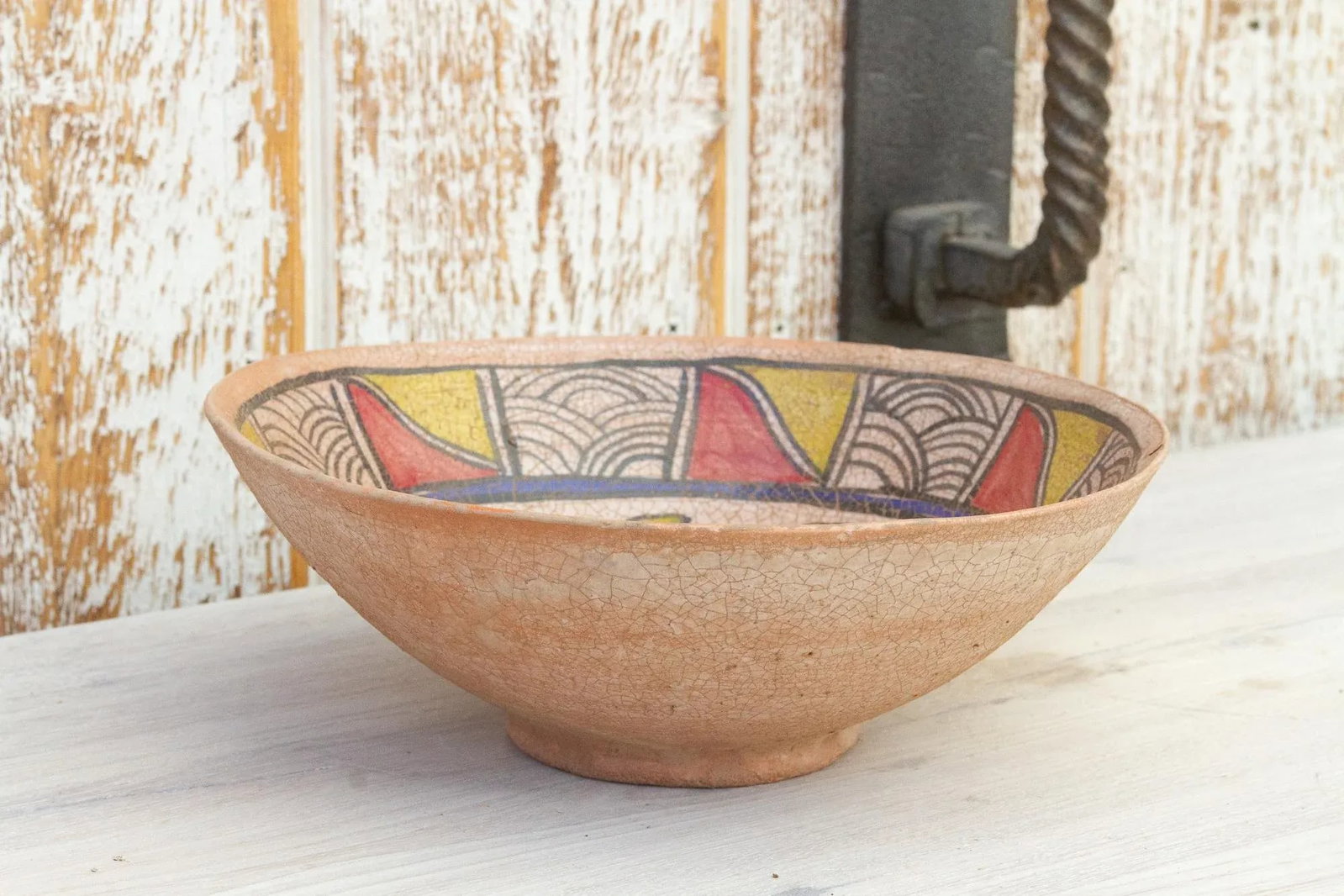 Antique Nishapur Islamic Pottery Painted Bowl - 7