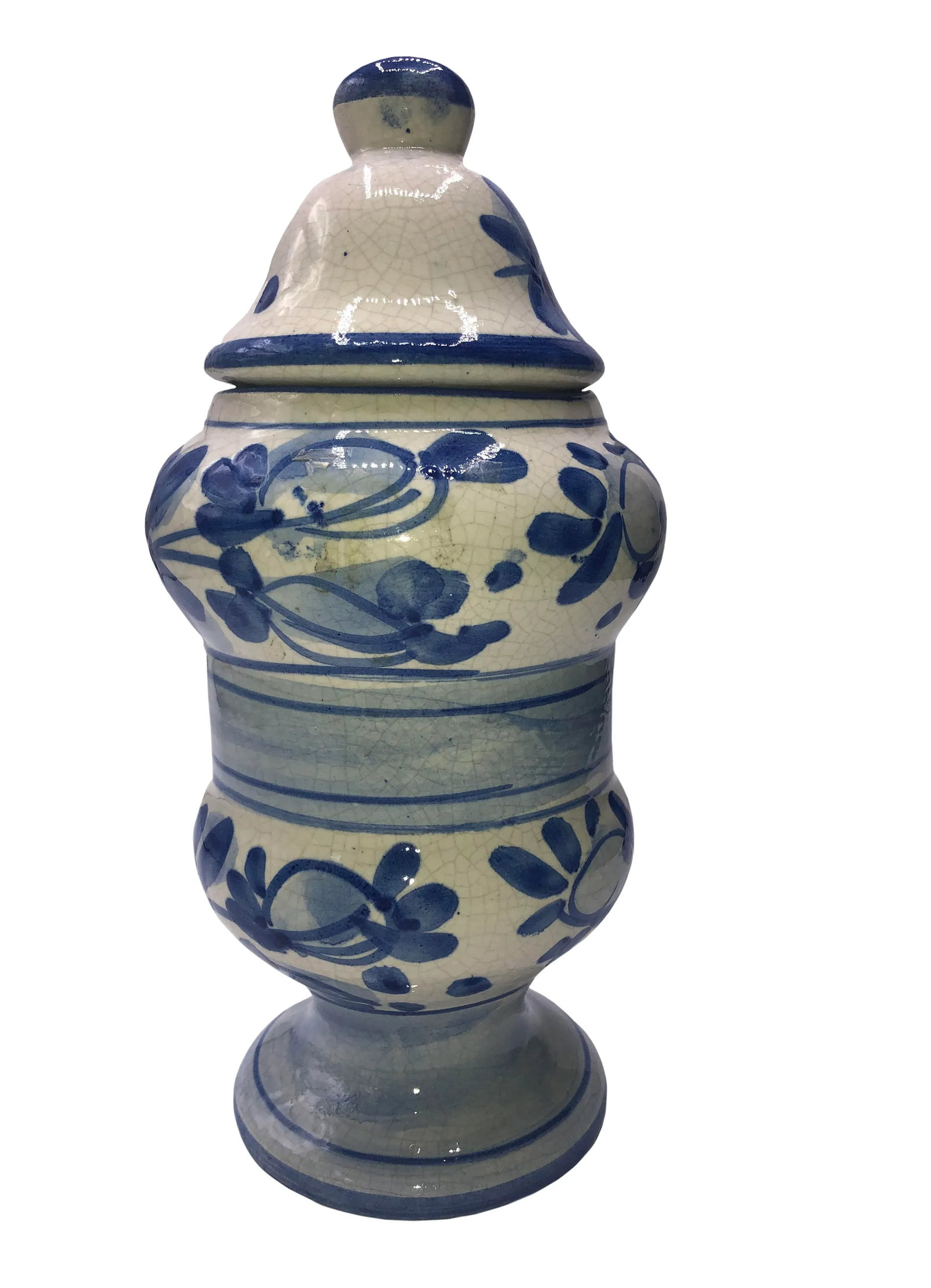 Vintage French Quimper Apothecary Jar - 2