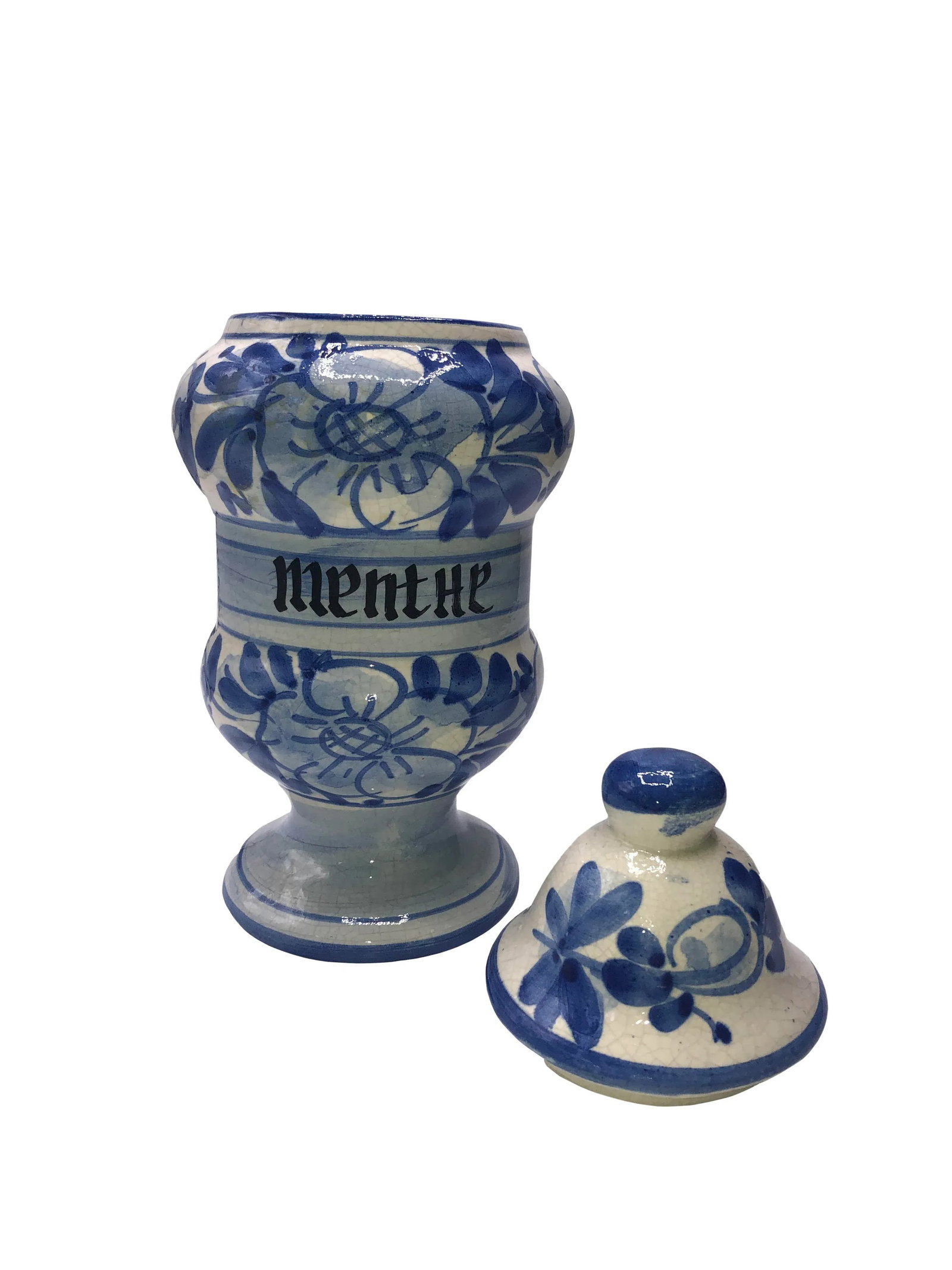 Vintage French Quimper Apothecary Jar - 3
