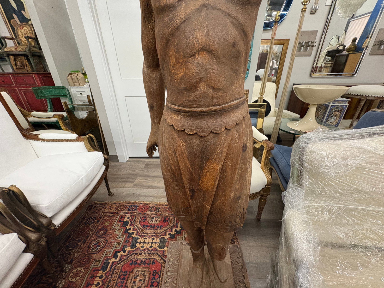 Early 20th Century Italian Carved Male Sculpture - 3