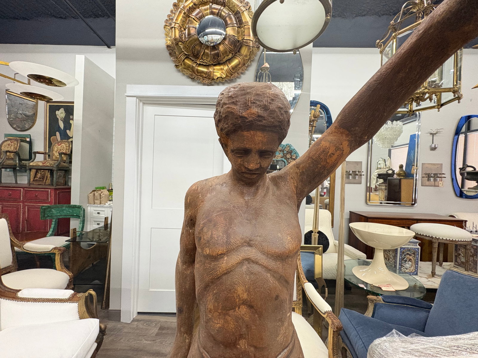 Early 20th Century Italian Carved Male Sculpture - 4