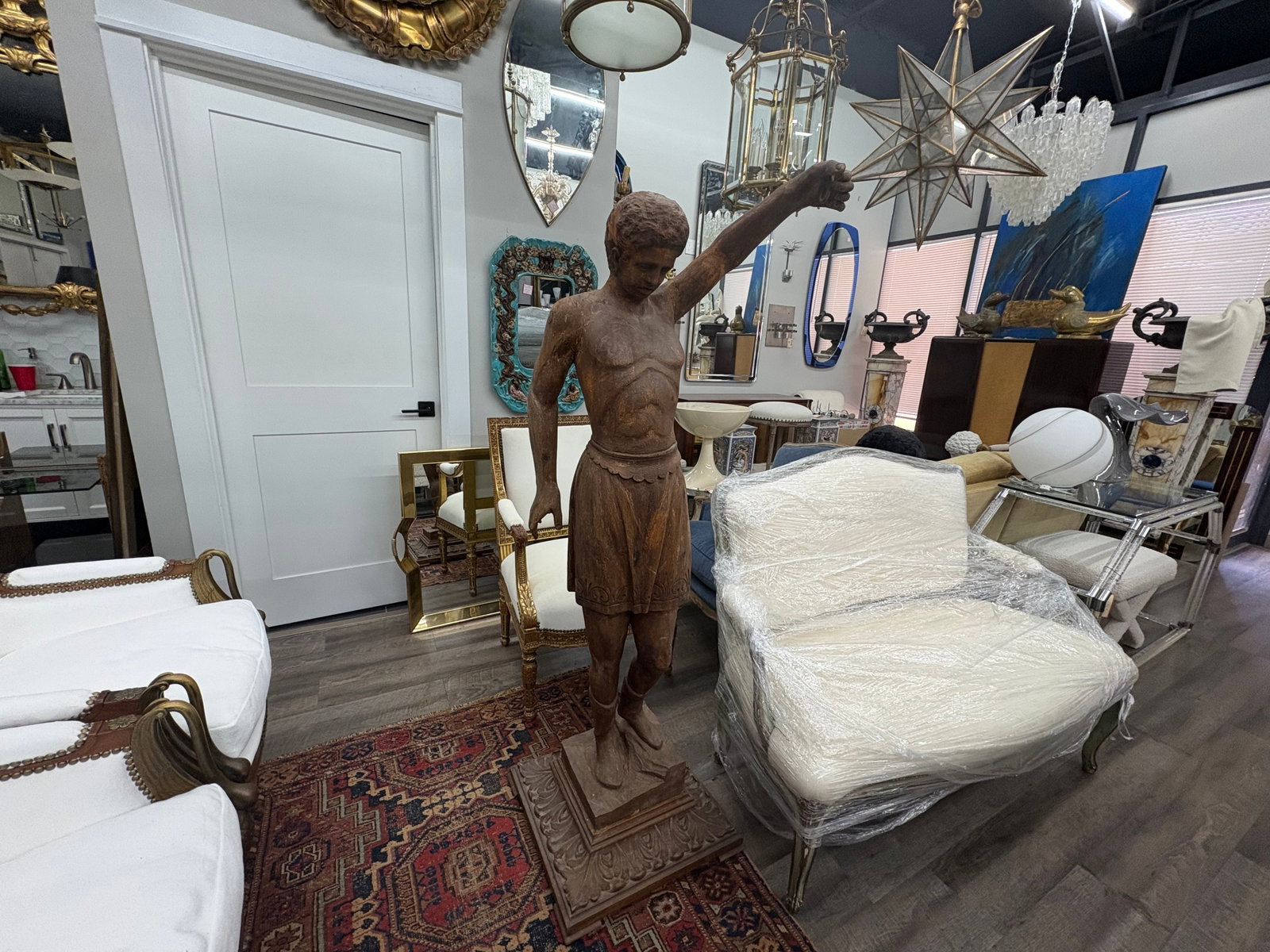 Early 20th Century Italian Carved Male Sculpture - 7