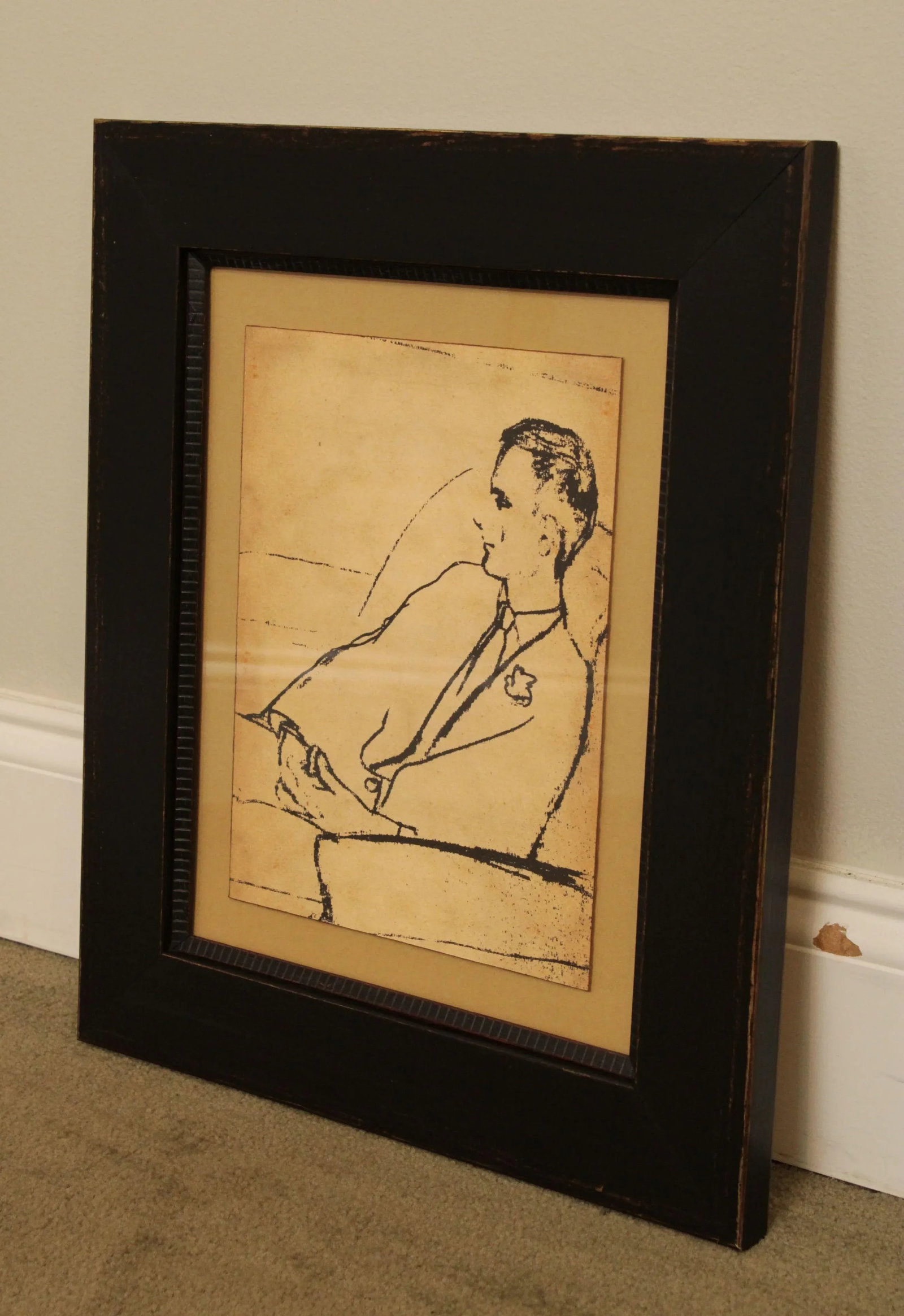 Custom Soicher Marin Sketch, 'Man Seated' - 3