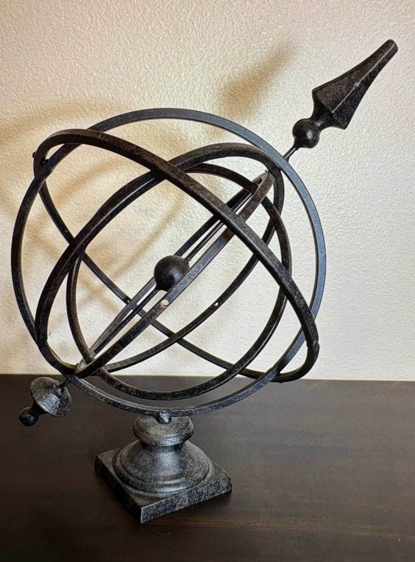 Vintage Armillary Heavy Weight in Black Sculpture - 2