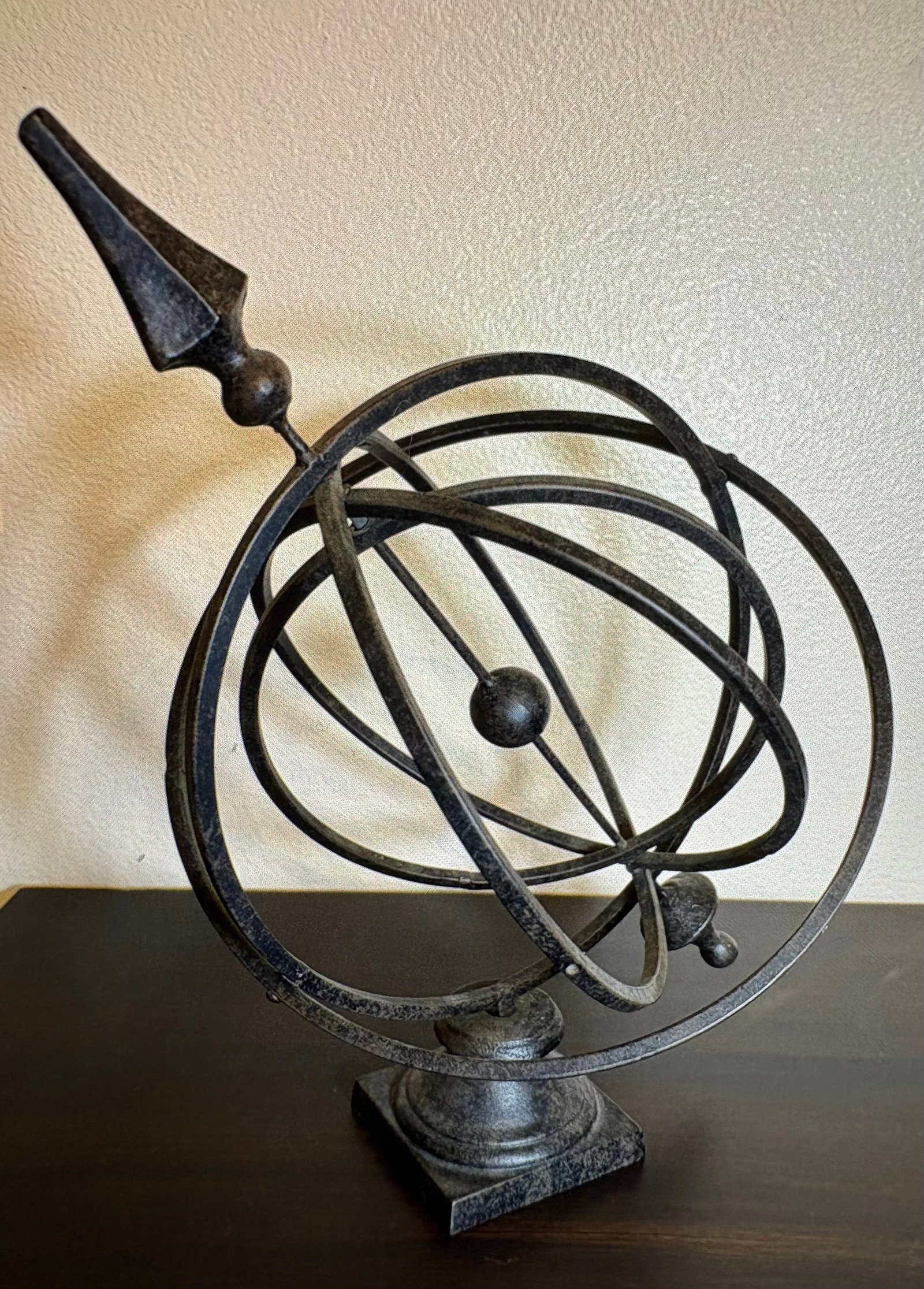 Vintage Armillary Heavy Weight in Black Sculpture - 3