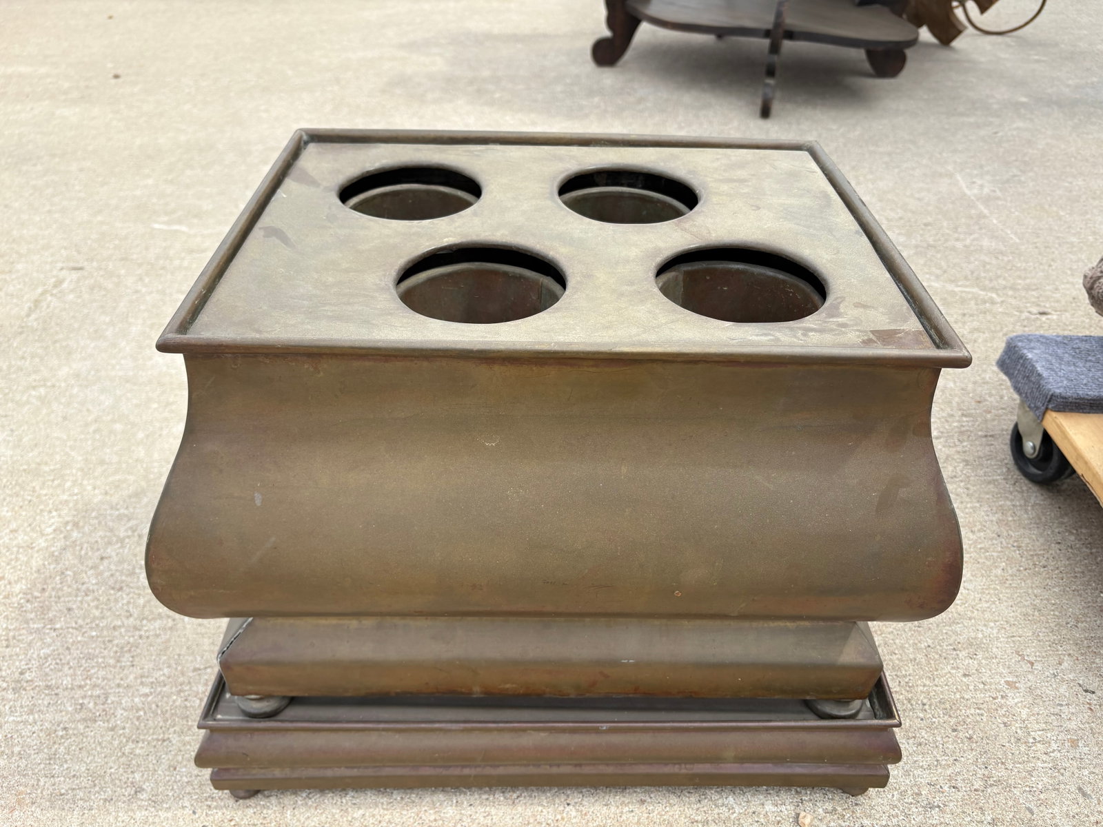 1960s French Brass Multi Bottle Wine Chiller - 2