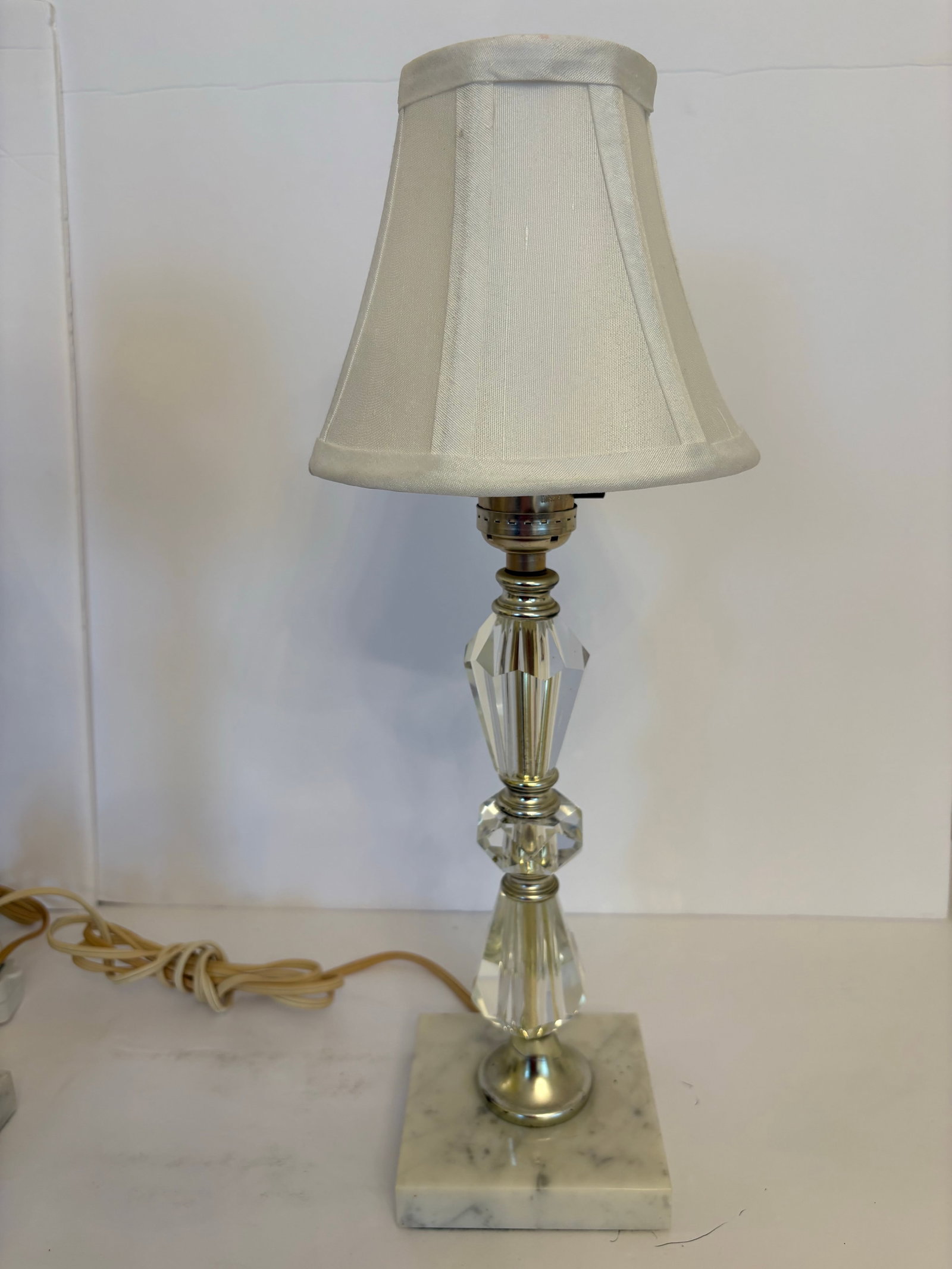 1940s Hollywood Regency/Art Deco Marble Base Boudoir Lamps - a Pair - 3