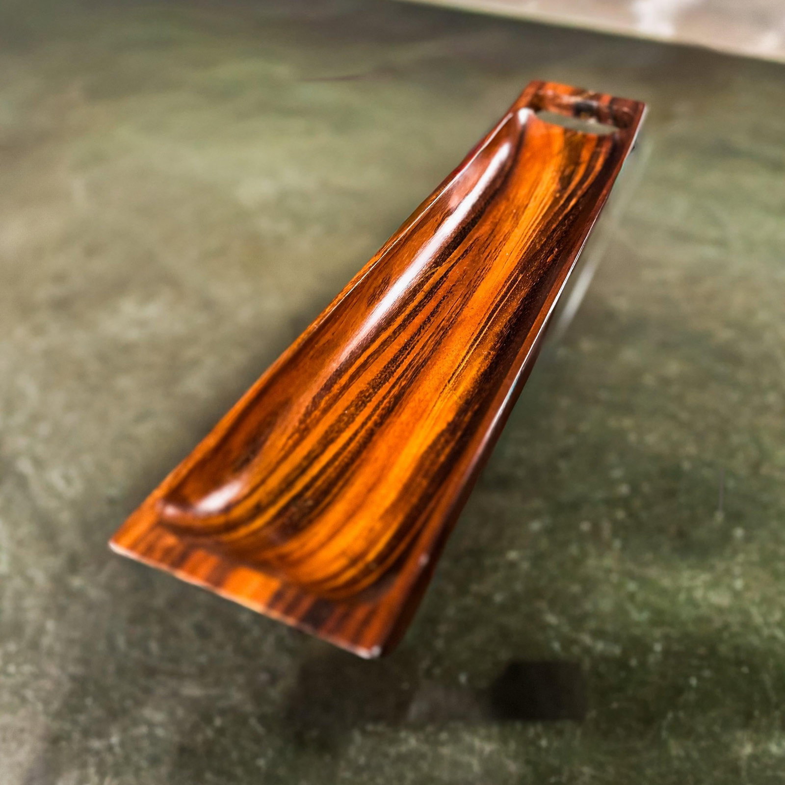 Sculptural Brazilian Rosewood Decorative Tray by Tropic Art, 1960s - 2