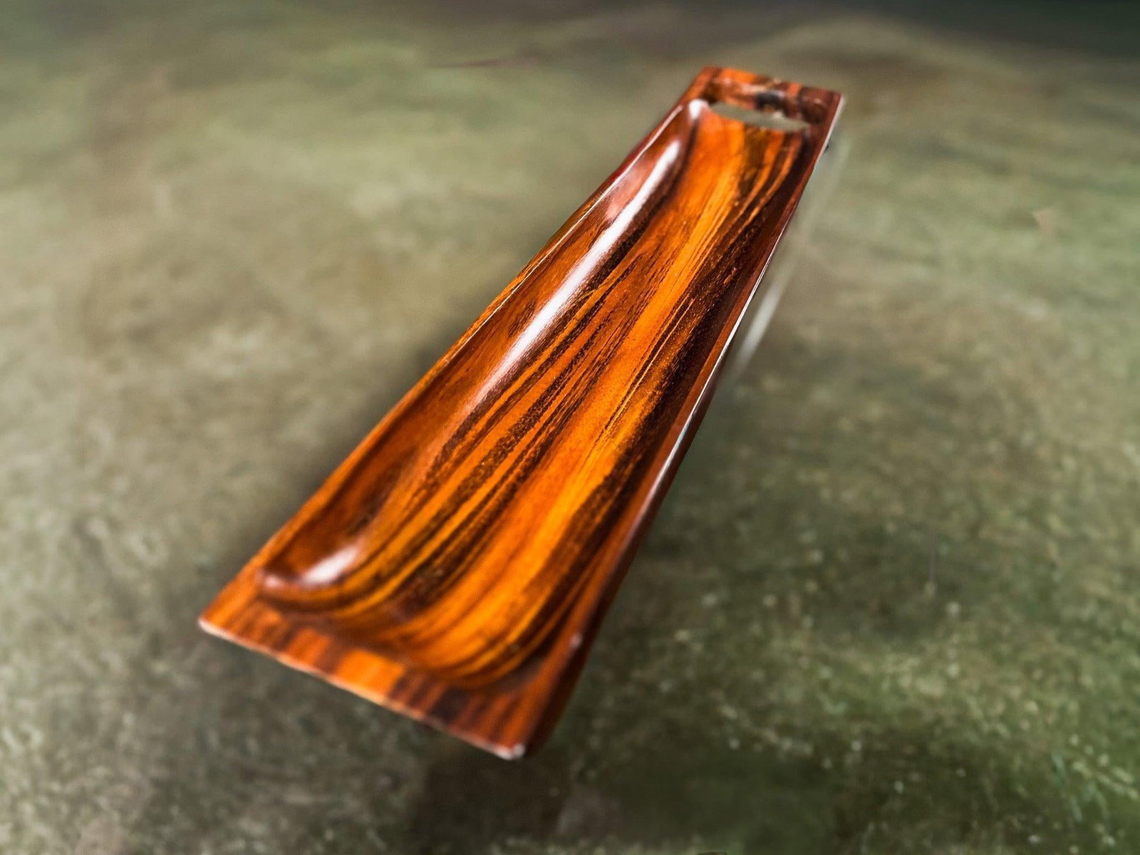 Sculptural Brazilian Rosewood Decorative Tray by Tropic Art, 1960s - 5