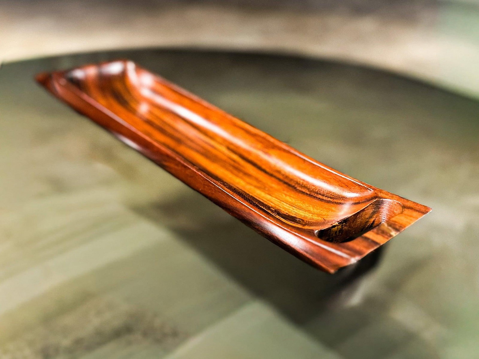 Sculptural Brazilian Rosewood Decorative Tray by Tropic Art, 1960s - 6