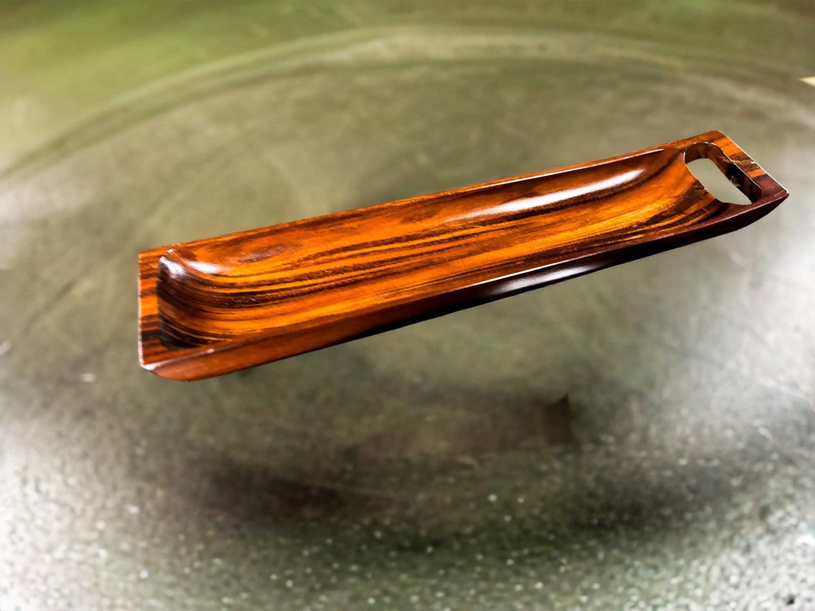 Sculptural Brazilian Rosewood Decorative Tray by Tropic Art, 1960s - 9